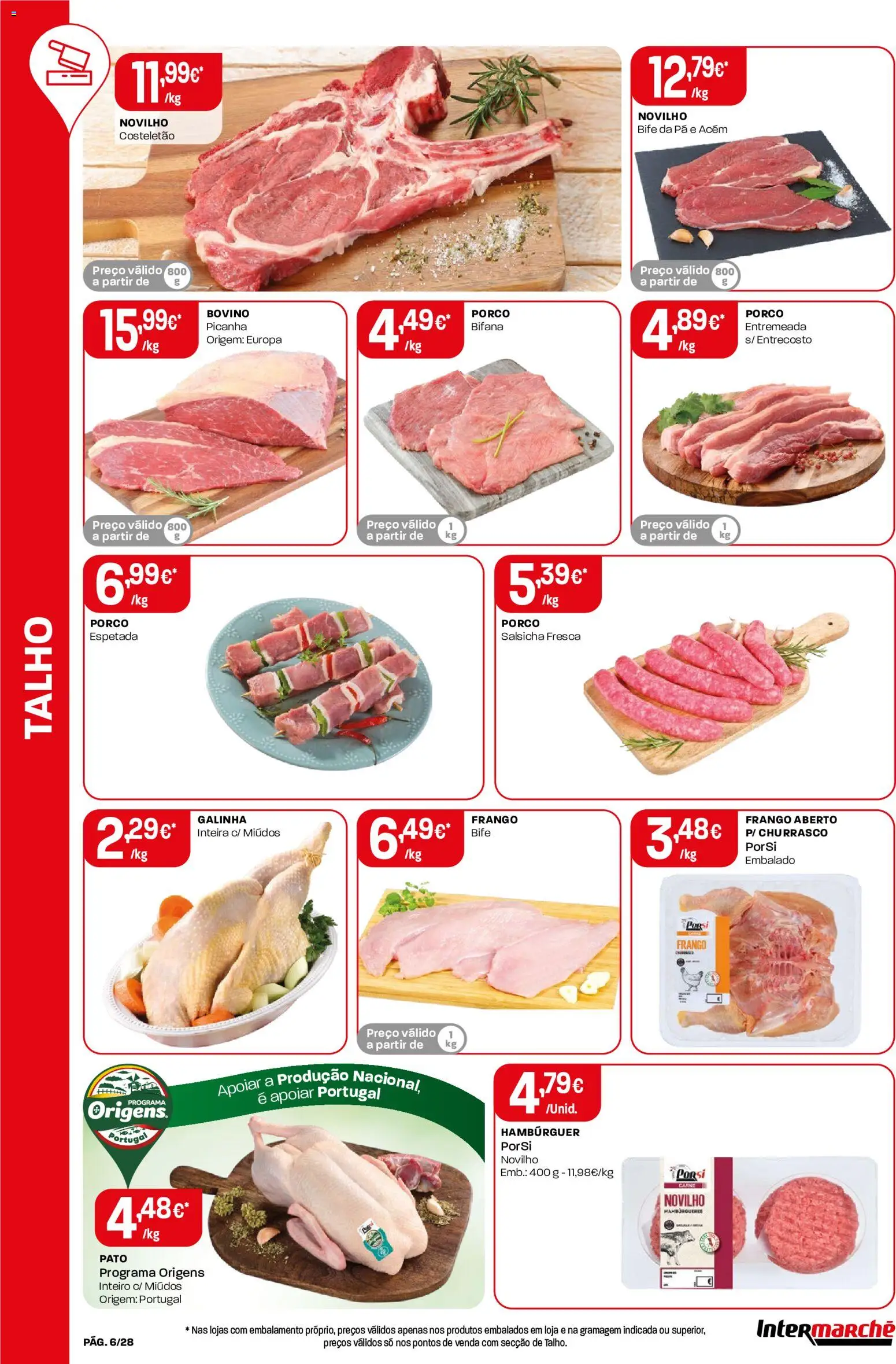 Intermarché Folheto Contact │ válido de 11.06.2026 | Página: 6 | Produtos: Frango, Hambúrguer, Salsicha, Pá