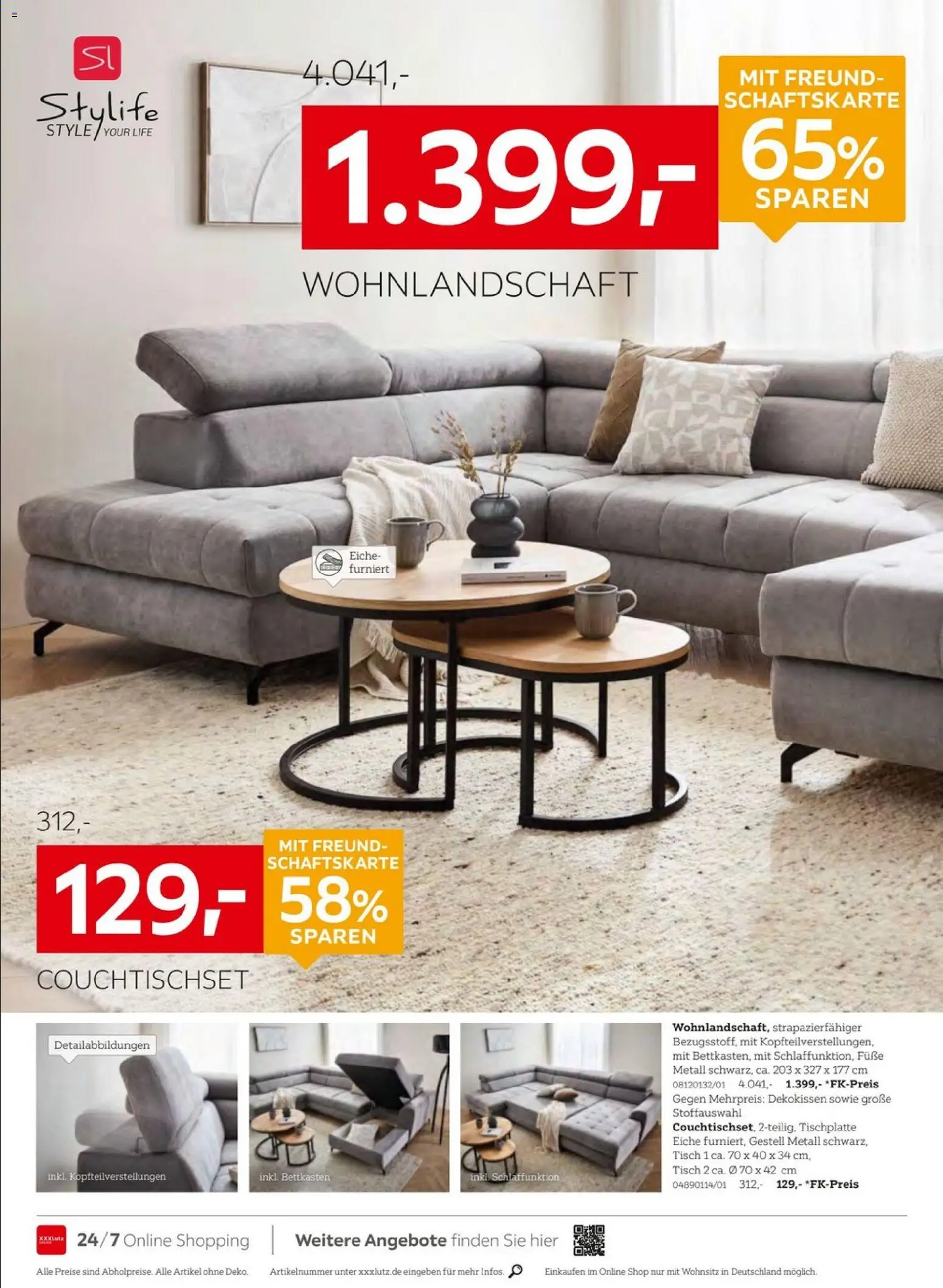 XXXLutz Prospekt – gültig ab 05.09.2026 | Seite: 8 | Produkte: Wohnlandschaft, Tisch