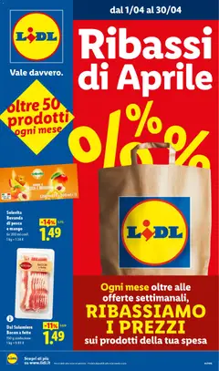 Anteprima del volantino Lidl volantino Ribassi di Aprile valido a partire dal 01.04.2026