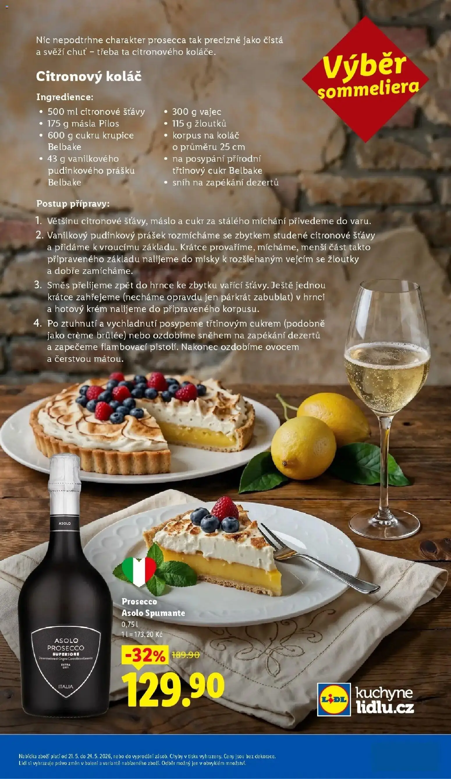 Lidl aktuální leták od 21.05.2026 | Strana: 49 | Produkty: Prosecco, Třtinový cukr, Krupice, Krém