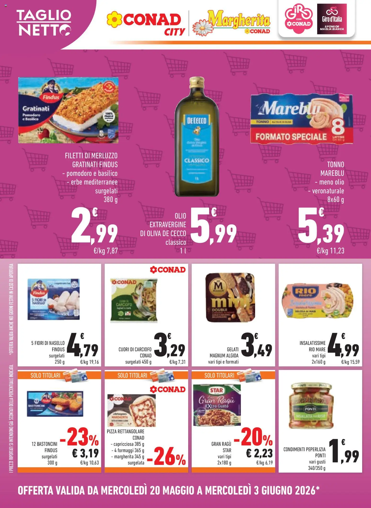Volantino Conad del 20.05.2026 | Pagina: 8 | Prodotti: Pizza, Ragú, Tonno, Nasello
