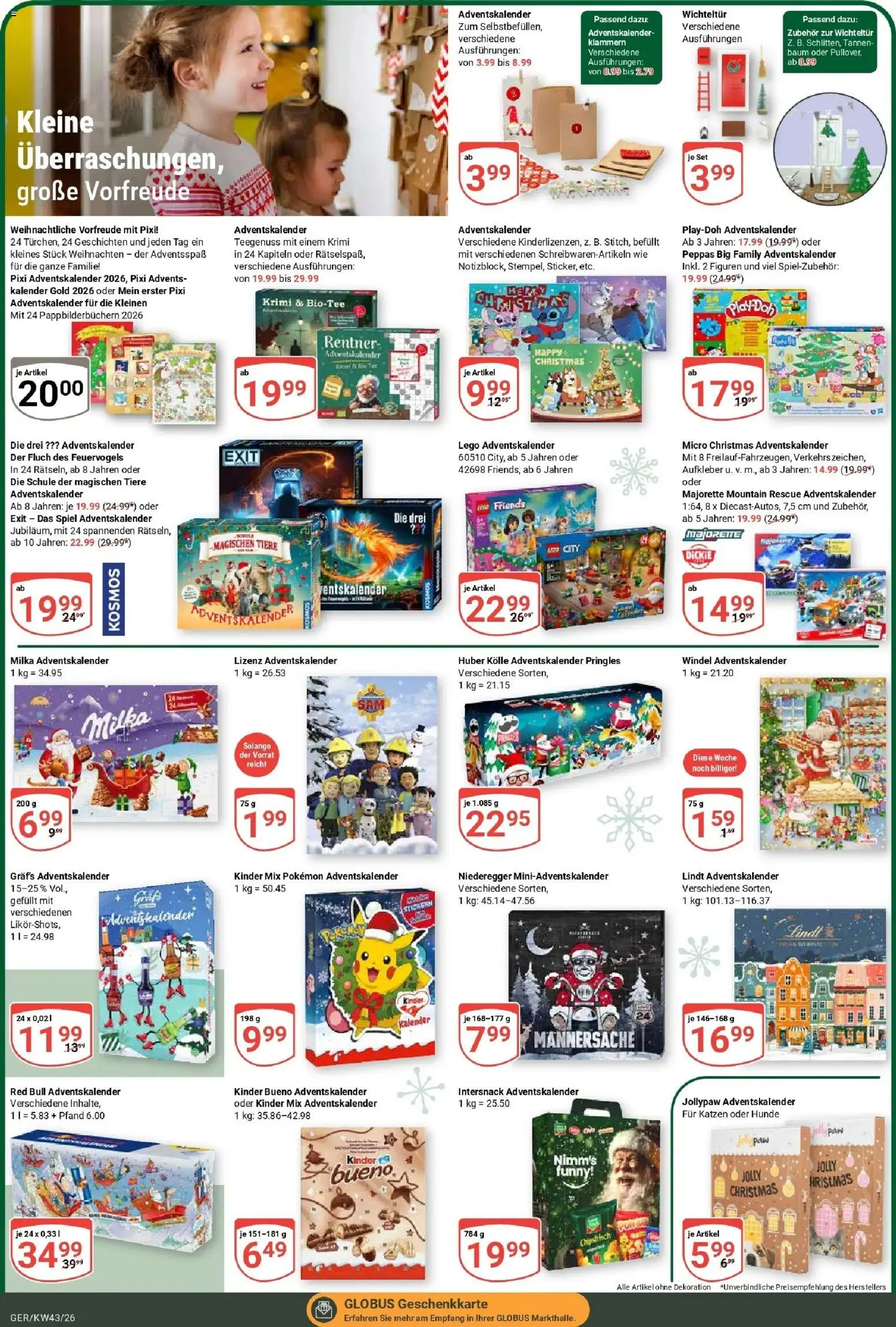 Globus Prospekt Gera (ab 19.10.2026) » Angebote online | Seite: 29 | Produkte: Red bull, Kinder bueno, Pringles, Lindt