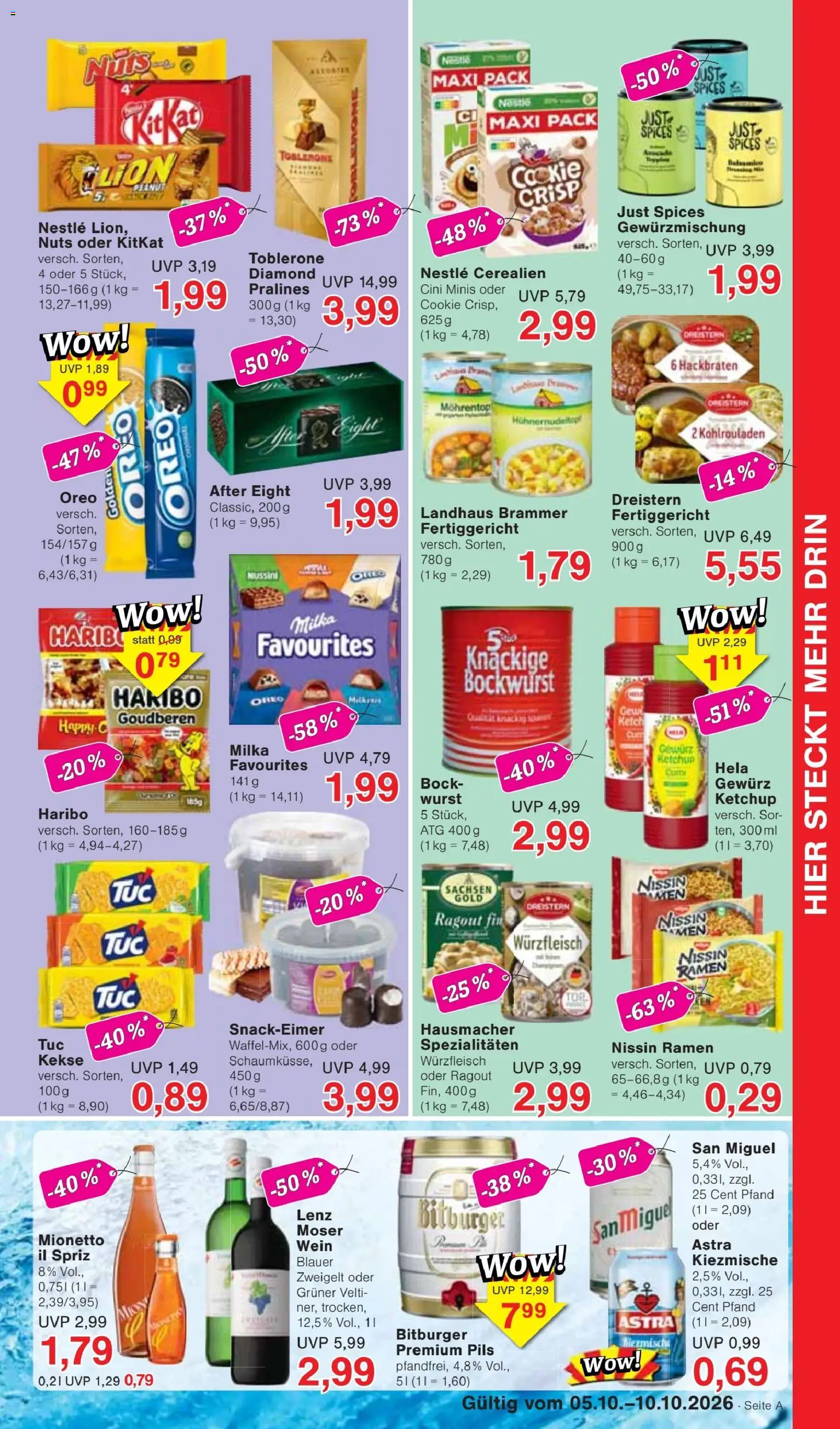 Jawoll Prospekt – gültig ab 05.10.2026 | Seite: 5 | Produkte: Milka, Ketchup, Kekse, Cini Minis