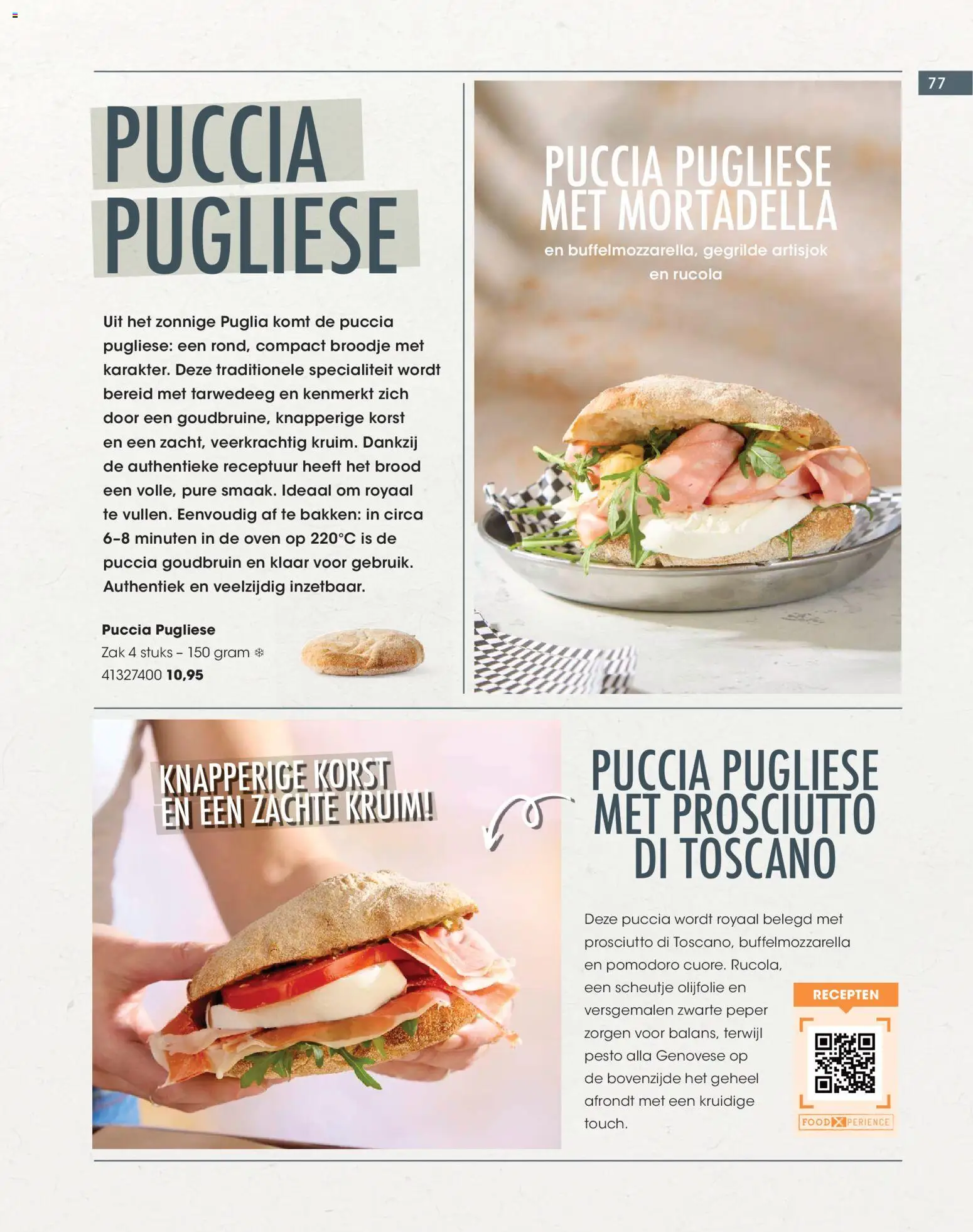 {H1} | Pagina: 77 | Producten: Rucola, Olijfolie, Oven, Broodje
