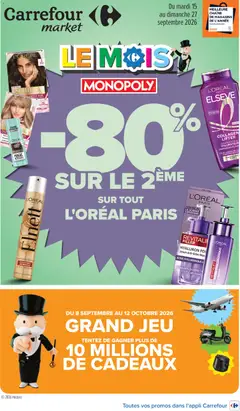Carrefour Market - Prévisualisation de Carrefour Market Le mois monopoly valide à partir de 15/09/2026