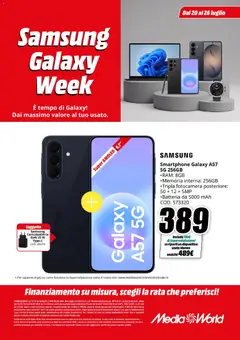 Anteprima del volantino Media World volantino valido a partire dal 20/07/2026 | Pagina: 4 | Prodotti: Samsung Galaxy, Smartphone, Batteria, Samsung