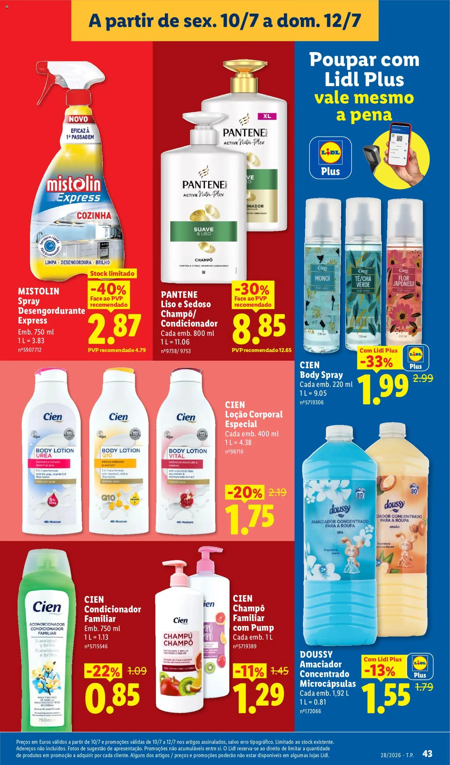 Lidl folheto │ válido de 06/07/2026 | Página: 43 | Produtos: Fragrância, Shampoo, Condicionador