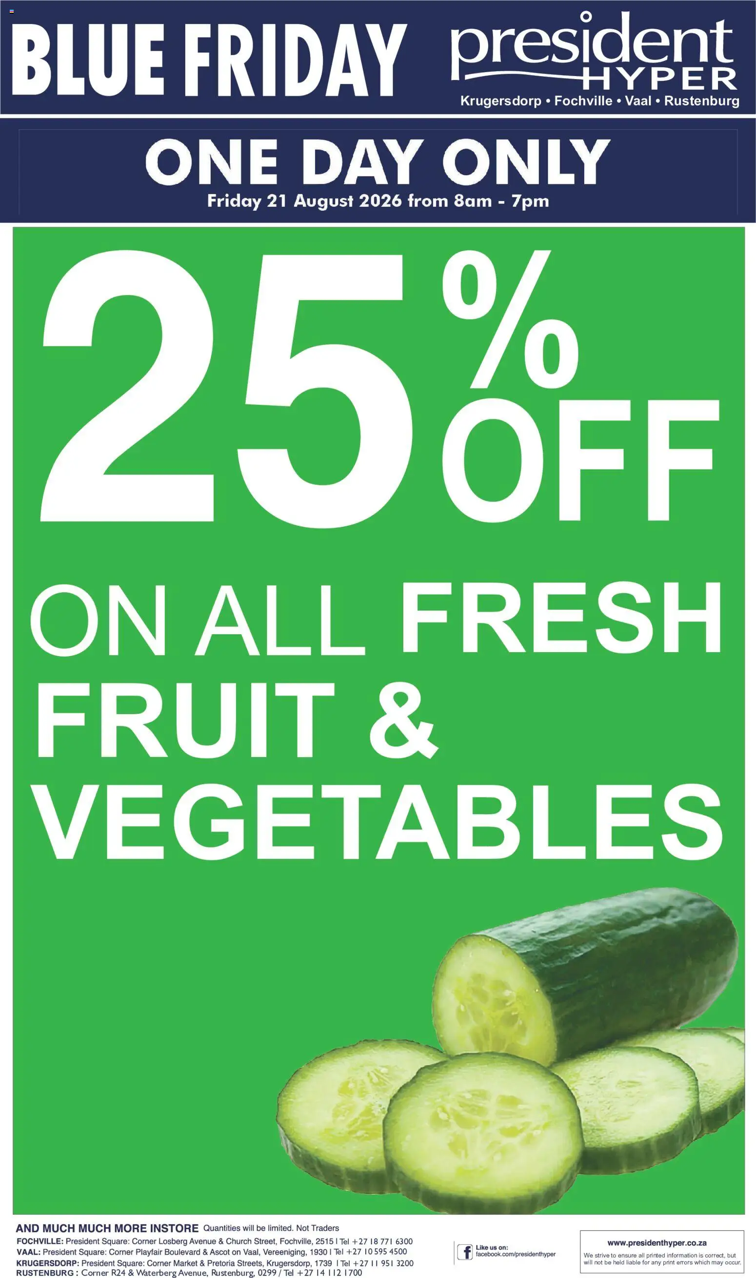 New President Hyper catalogue – valid from 21/08/2026 | Page: 1 | Products: Vegetables, Fruit
