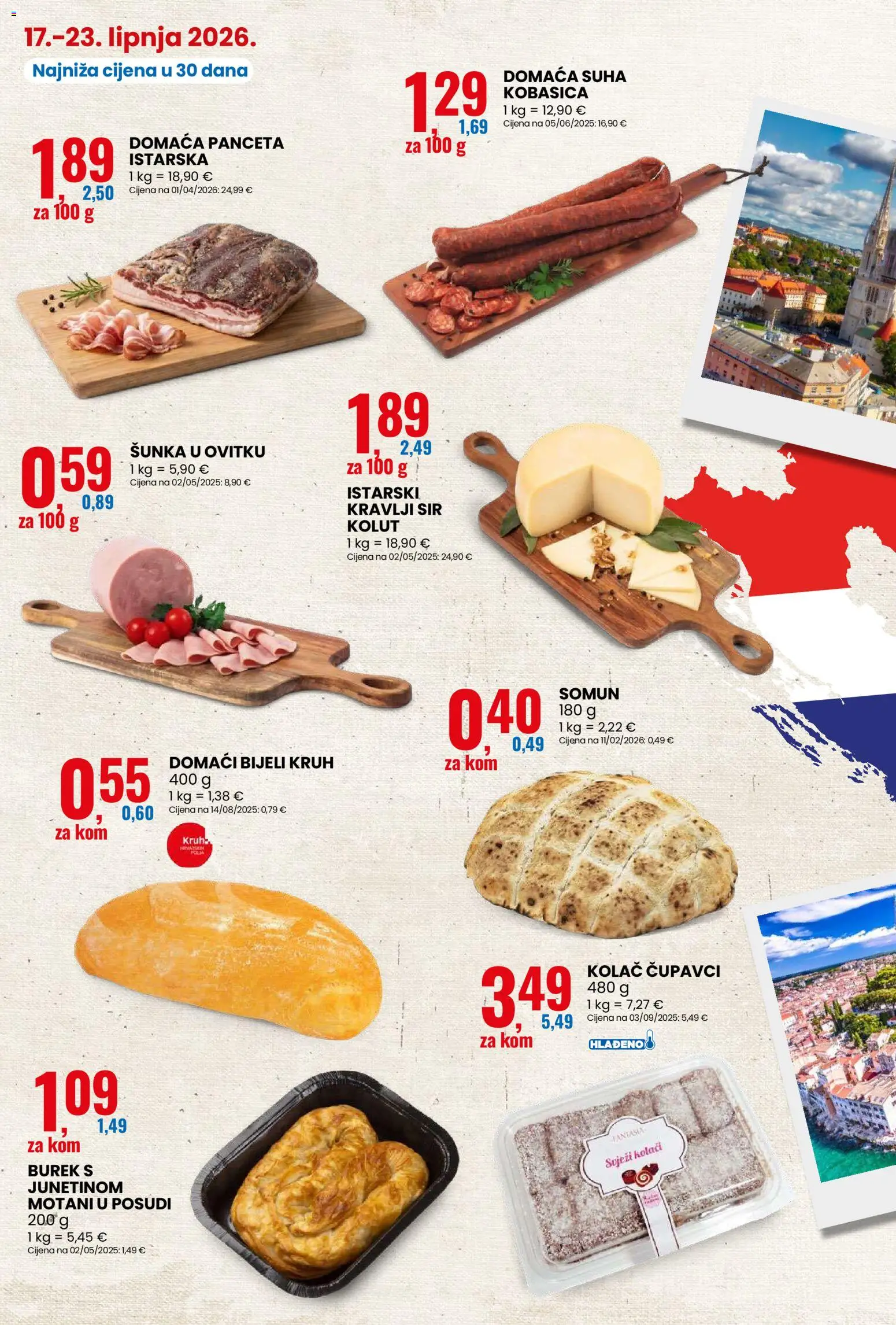 Eurospin katalog | vrijedi od 17.06.2026 | Stranica: 2 | Proizvodi: Somun, Sir, Kruh, Kobasica