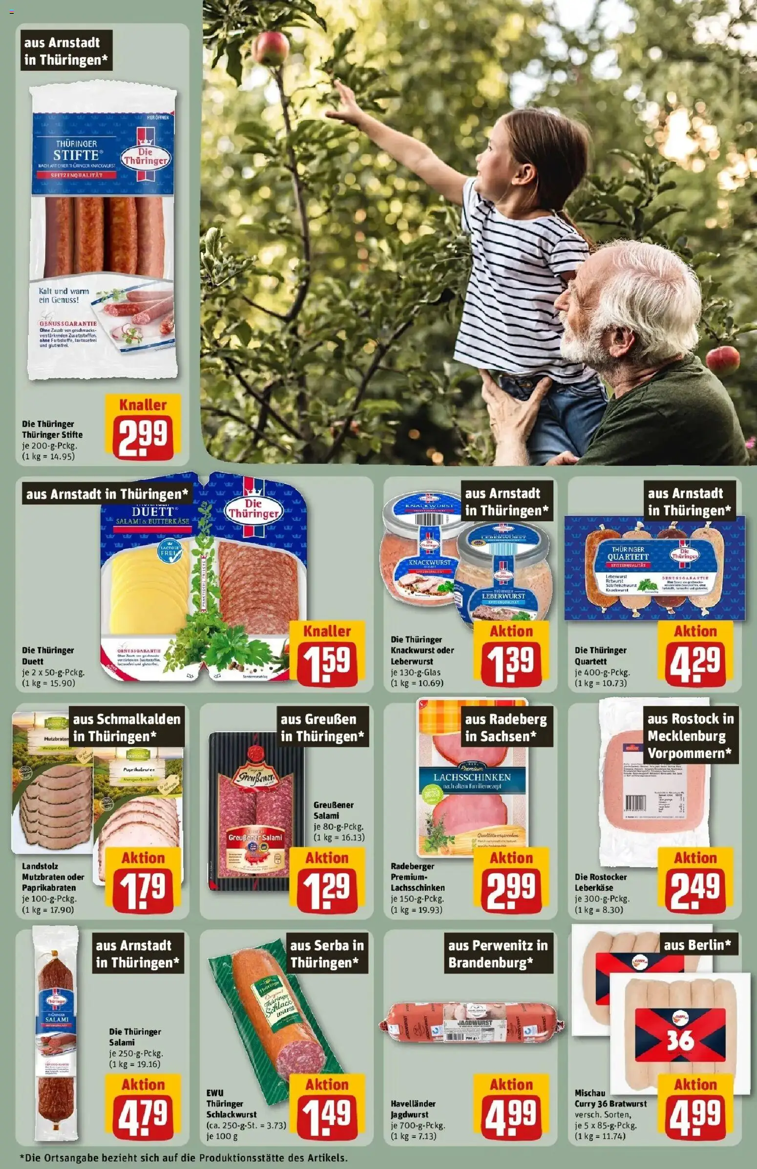 REWE Prospekt ab 28.09.2026 zum Blättern » Angebote | Seite: 33 | Produkte: Bratwurst, Wurst, Salami, Leberkase