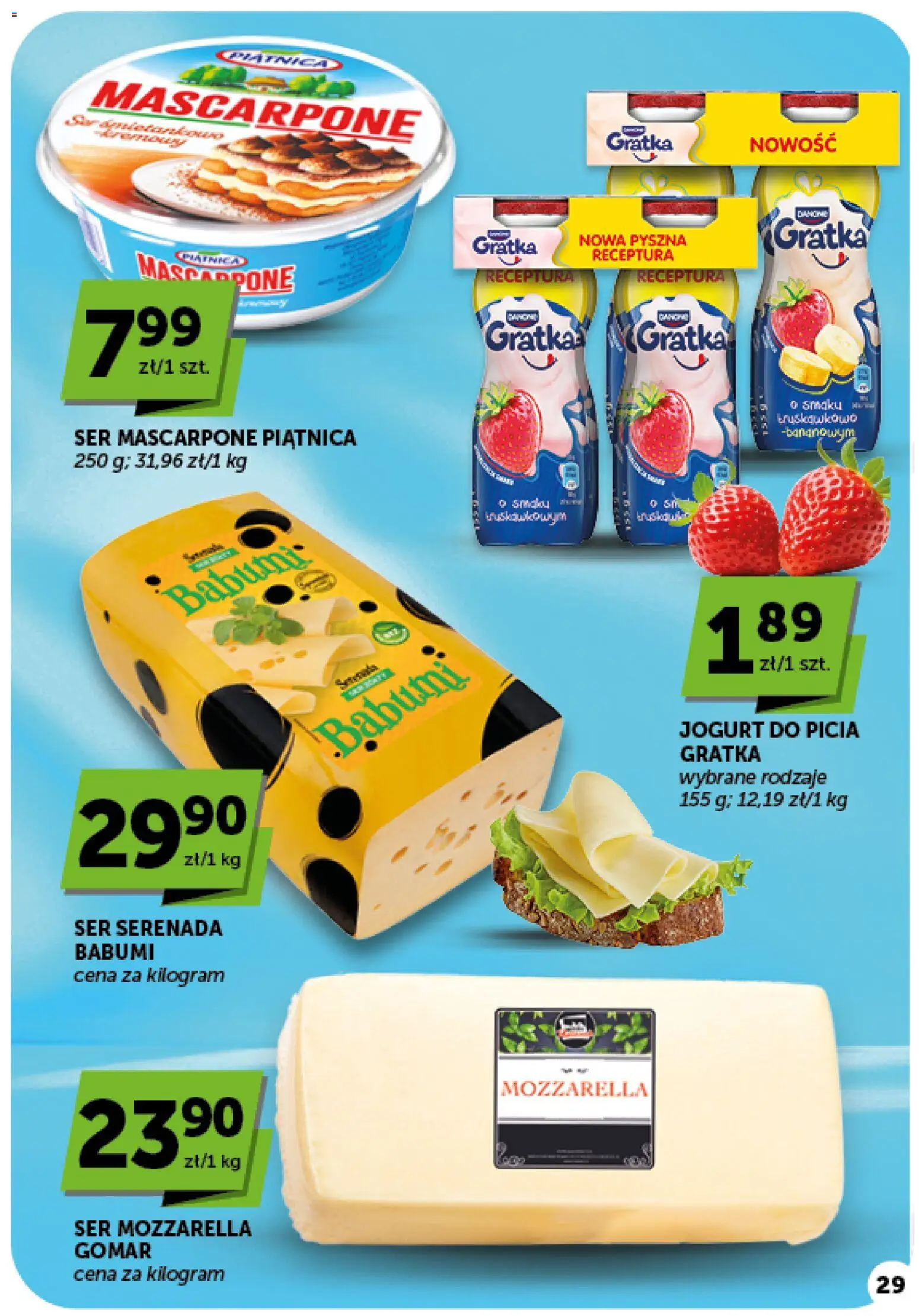 ABC gazetka od 01.10.2026 | Strona: 29 | Produkty: Piątnica, Mascarpone, Ser mascarpone, Mozzarella
