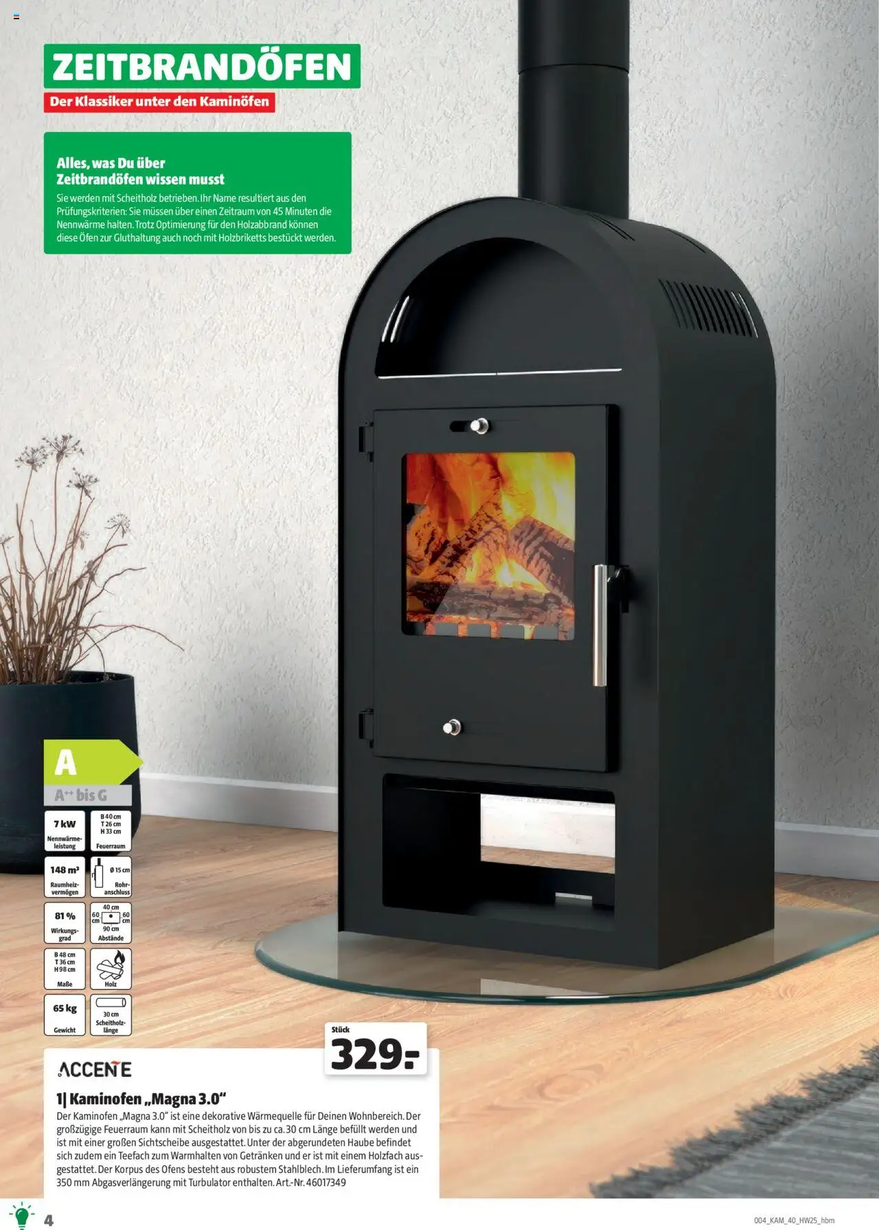 Hagebau Kaminöfen – gültig ab 07.07.2025 | Seite: 4 | Produkte: Ofen, Gewicht, Kaminofen