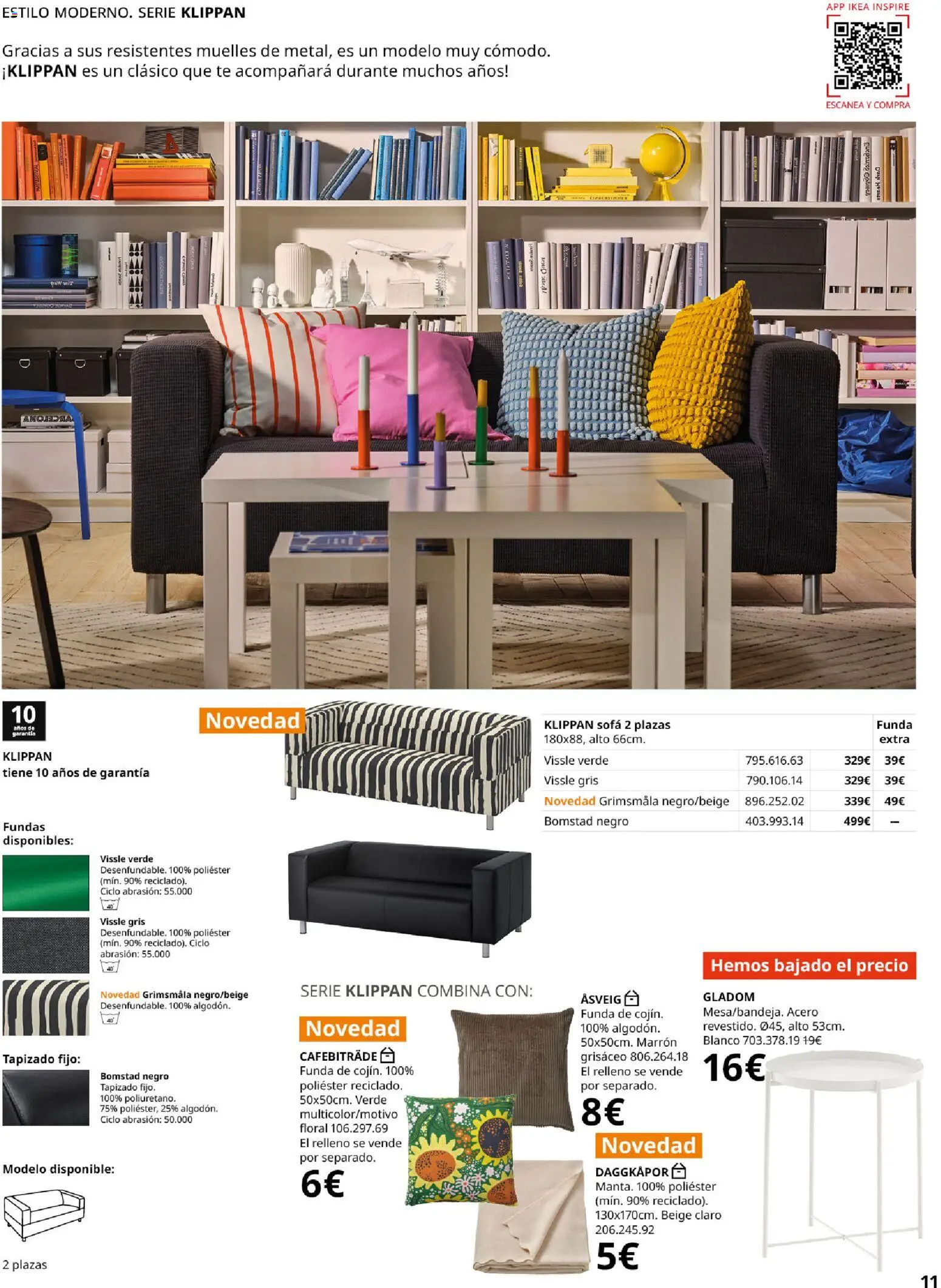 IKEA - Sofás │ válido desde el 28/09/2026 | Página: 11 | Productos: Té, Funda, Sofá