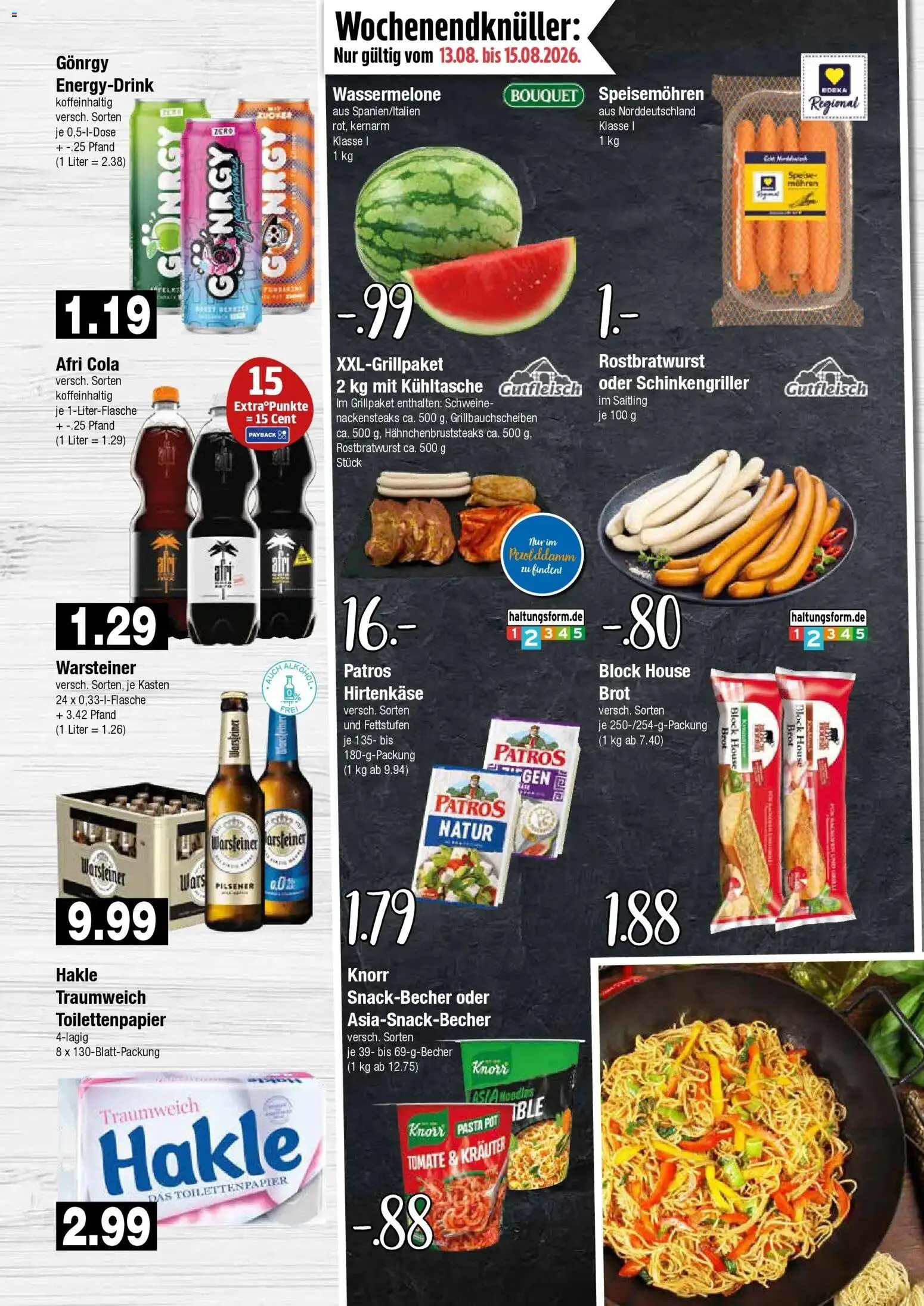 Edeka Prospekt Hamburg (ab 10.08.2026) » Angebote Online | Seite: 10 | Produkte: Nackensteaks, Brot, Kühltasche, Toilettenpapier