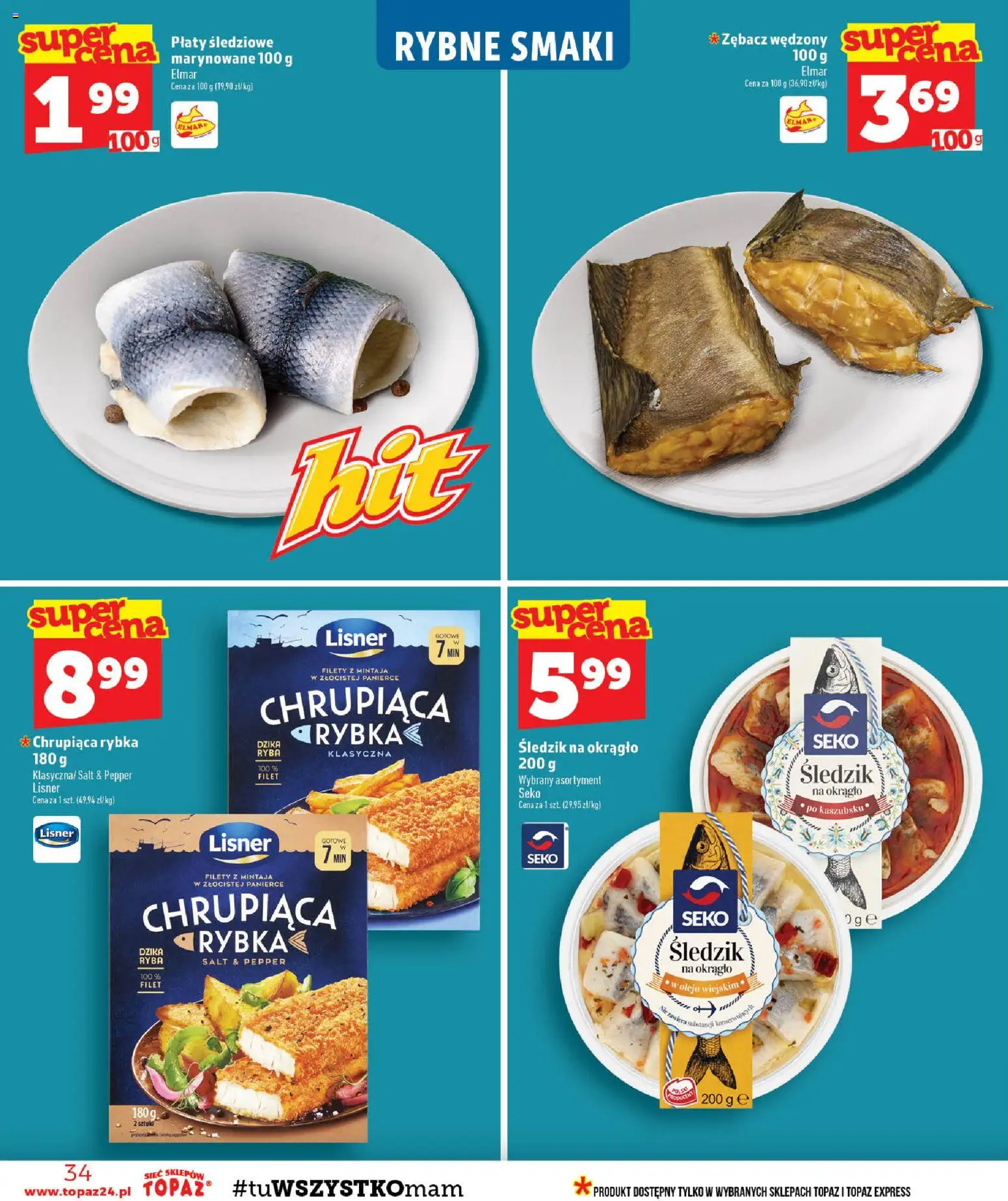 Topaz gazetka - MAZ od 03.09.2026 | Strona: 34 | Produkty: Filet, Ryba
