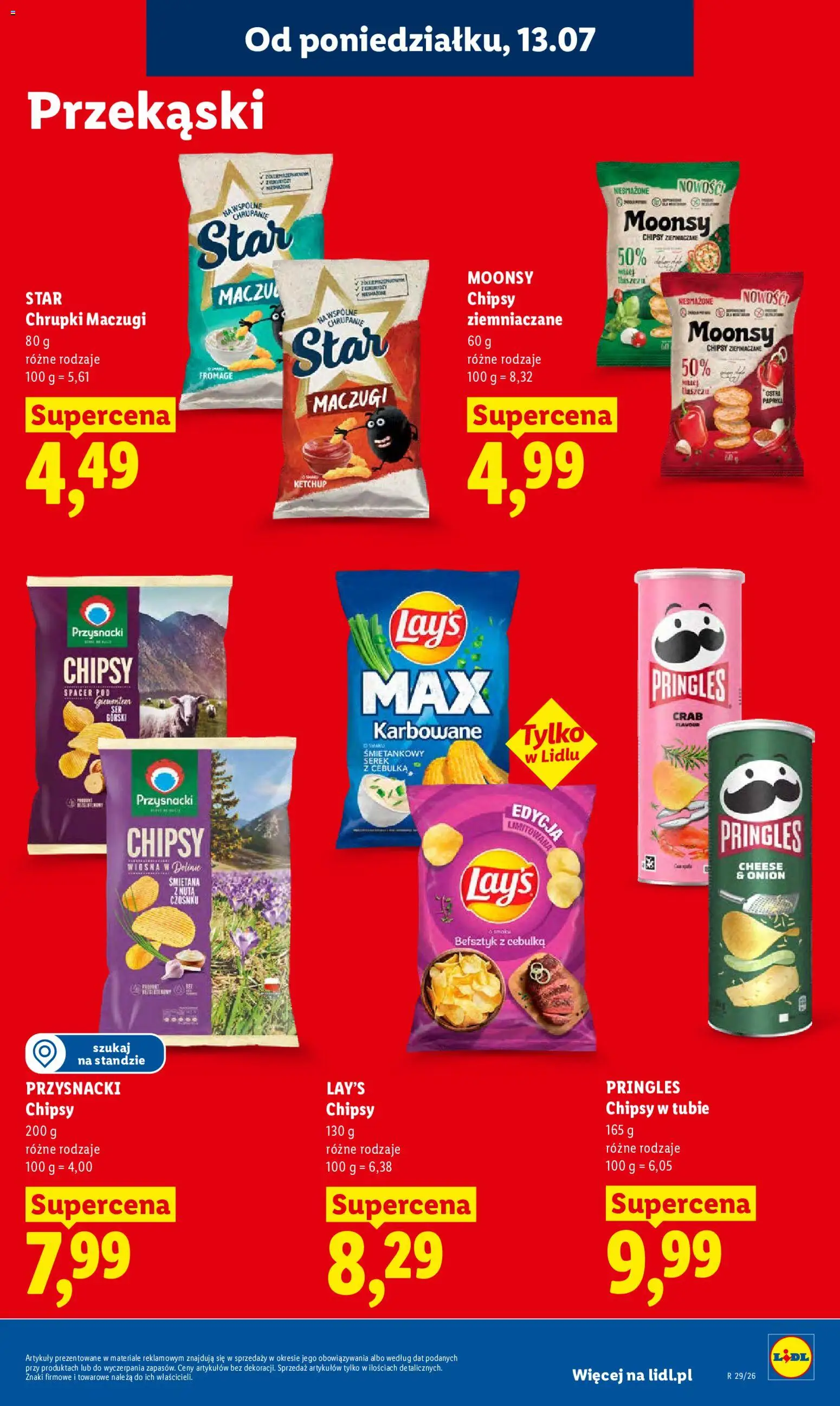 Lidl Polsko leták od 13.07.2026 | Strana: 83 | Produkty: Pringles, Lay's, Chipsy