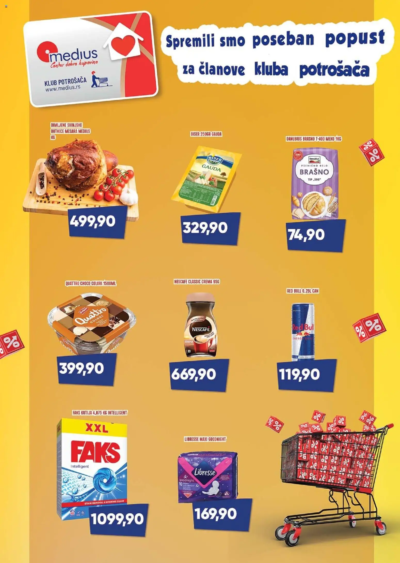 Medius katalog - važi od 16.06.2026 | Strana: 1 | Proizvode: Kutija, Brašno, Red Bull, Nescafé