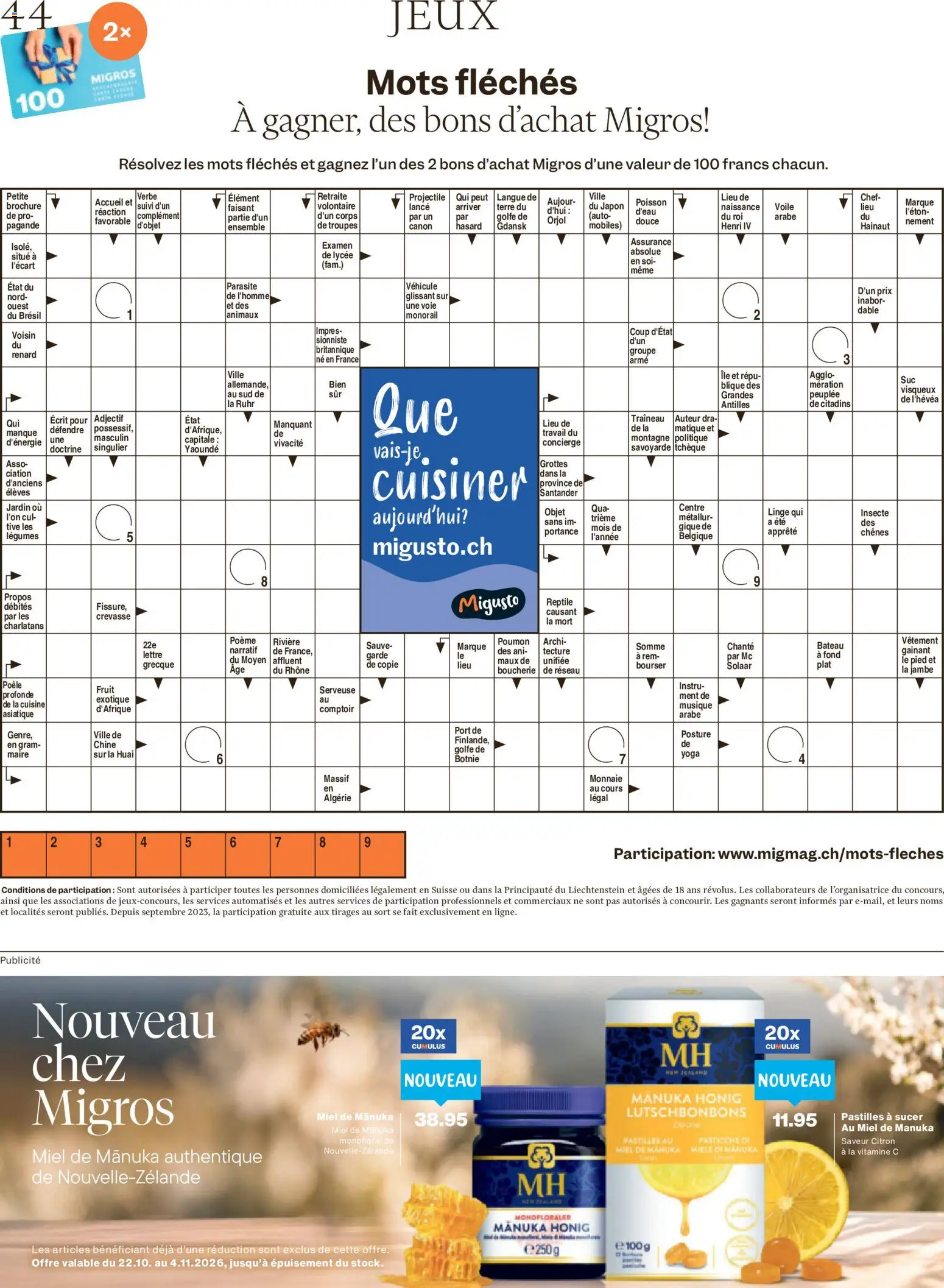 Migros aktionen Magazine FR – gültig ab 21.10.2026 | Seite: 44