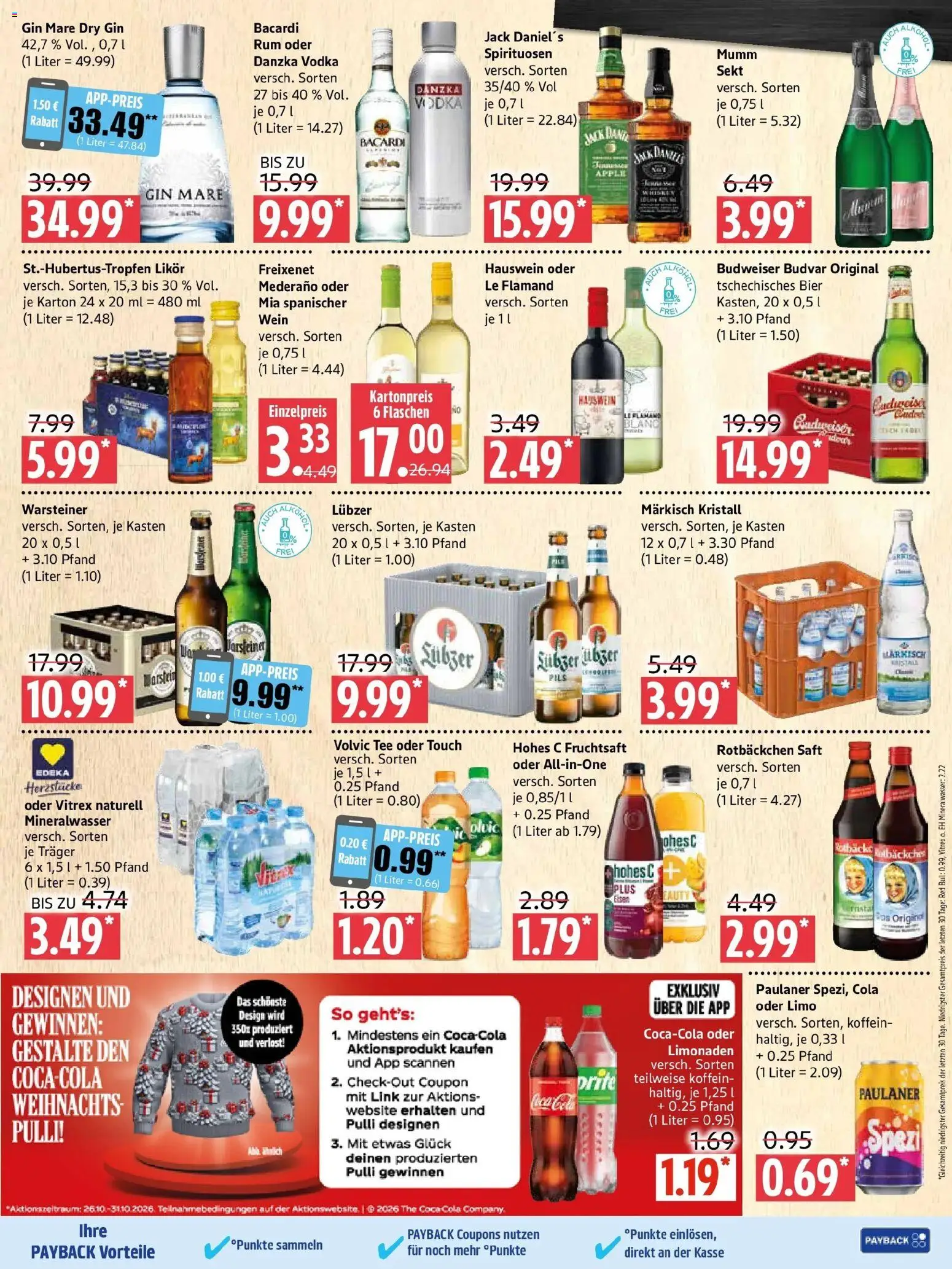 Marktkauf Prospekt Prenzlau – gültig ab 26.10.2026 | Seite: 7 | Produkte: Cola, Mineralwasser, Gin, Paulaner