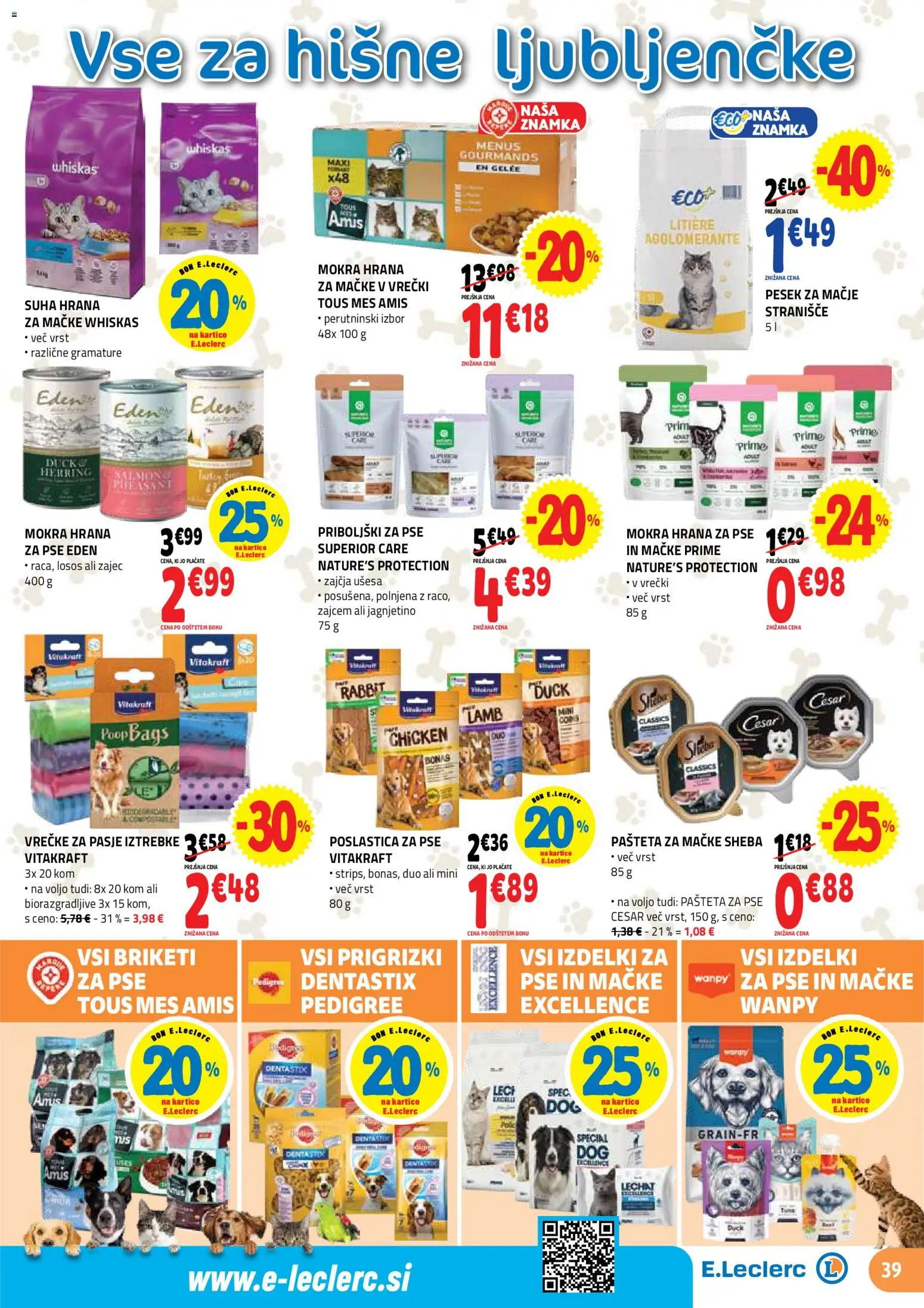 Novi E.leclerc katalog ponudbe – veljaven od 05.08.2026 | Stran: 39 | Izdelki: Pašteta, Losos, Stranisce, Prigrizki