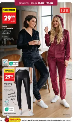 Pogląd oferty "Legginsy damskie*, Legginsy damskie" - ważna od 05.09.2026 | Strona: 26 | Produkty: Spodnie, Legginsy, Legginsy damskie