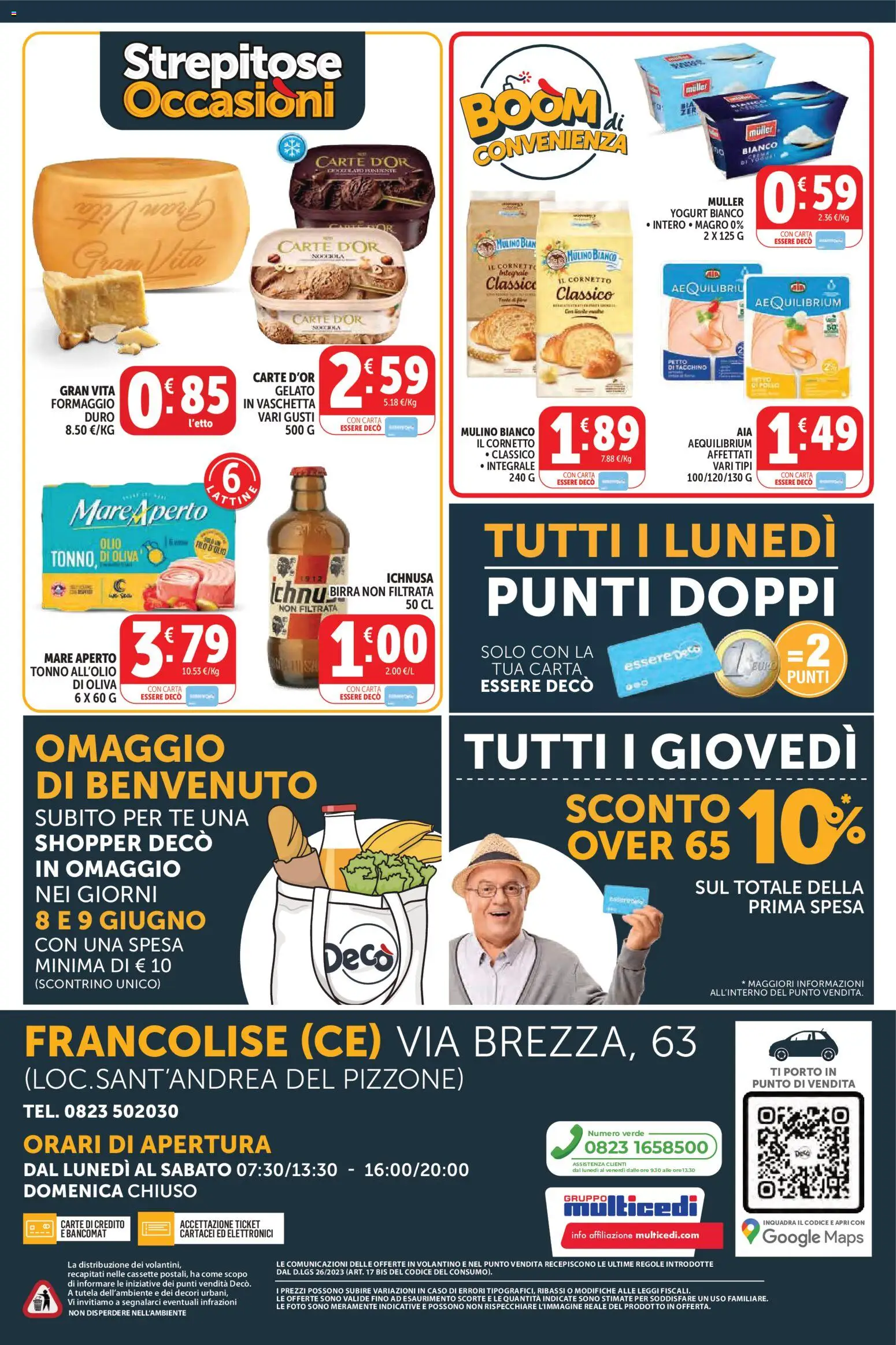 Volantino Decò del 08.06.2026 | Pagina: 12 | Prodotti: Yogurt, Tè, Gelato, Formaggio