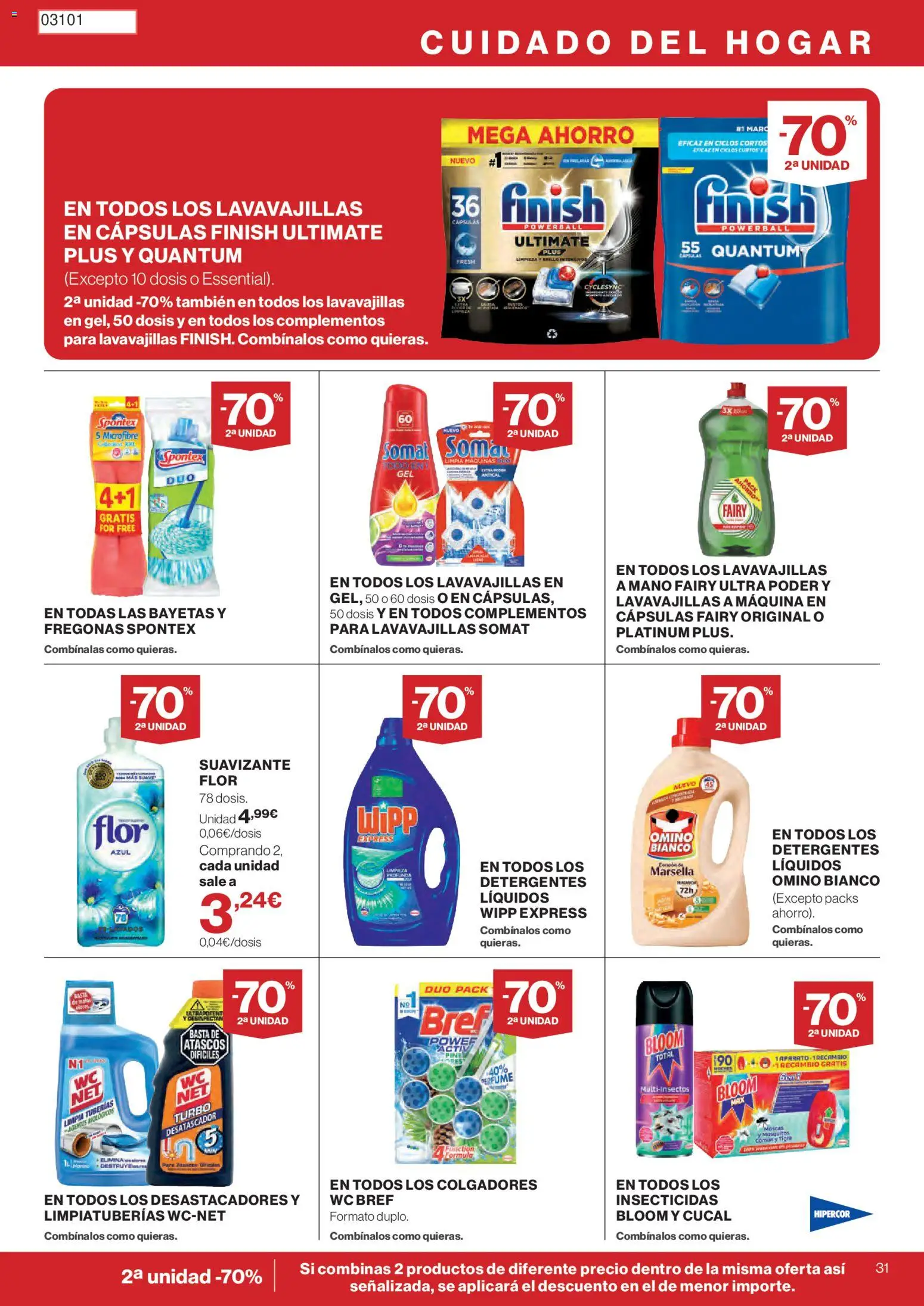 Hipercor catálogo │ válido desde el 30/07/2026 | Página: 31 | Productos: Suavizante, Lavavajillas