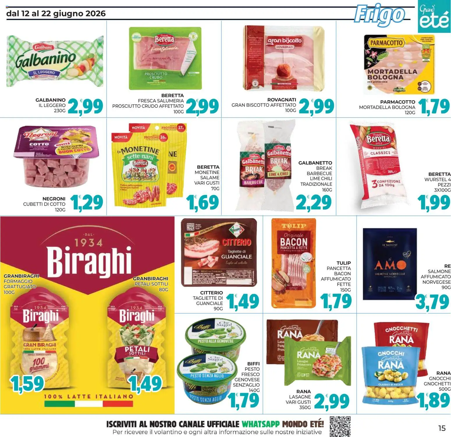 Volantino Eté del 12.06.2026 | Pagina: 15 | Prodotti: Patate, Barbecue, Prosciutto, Gnocchetti