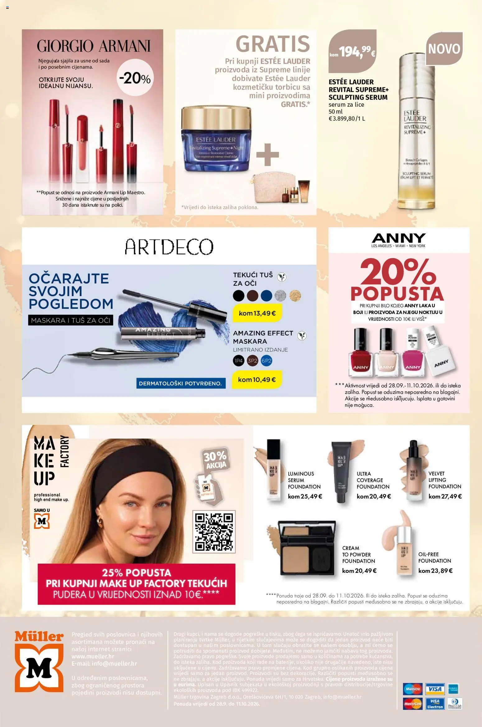 Müller katalog | vrijedi od 28.09.2026 | Stranica: 6 | Proizvodi: Tuš, Serum za lice, Maskara, Tuš za oči