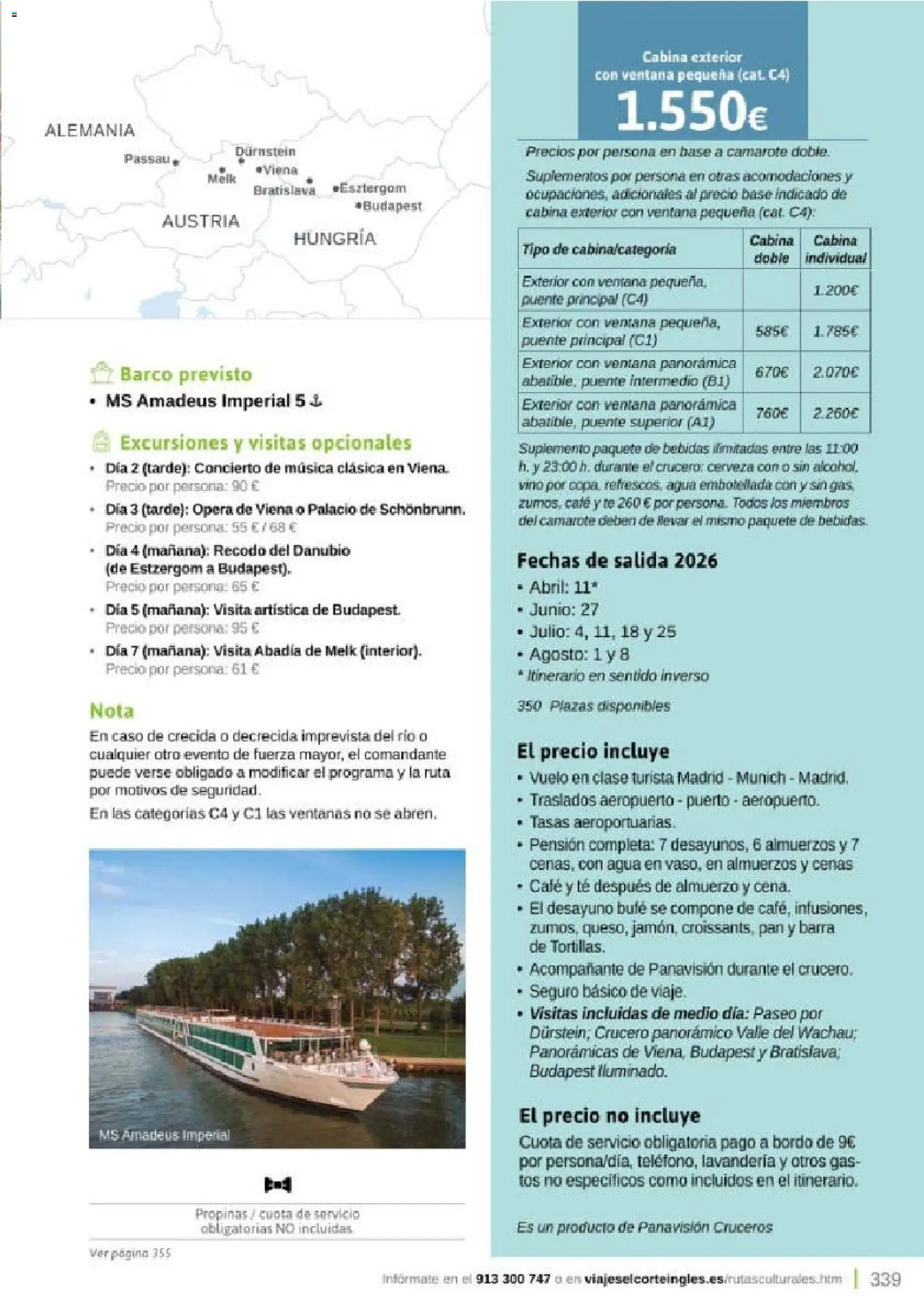 Viajes El Corte Inglés Rutas Culturales de la Comunidad de Madrid │ válido desde el 01.04.2026 | Página: 339 | Productos: Pan, Café, Cerveza, Té