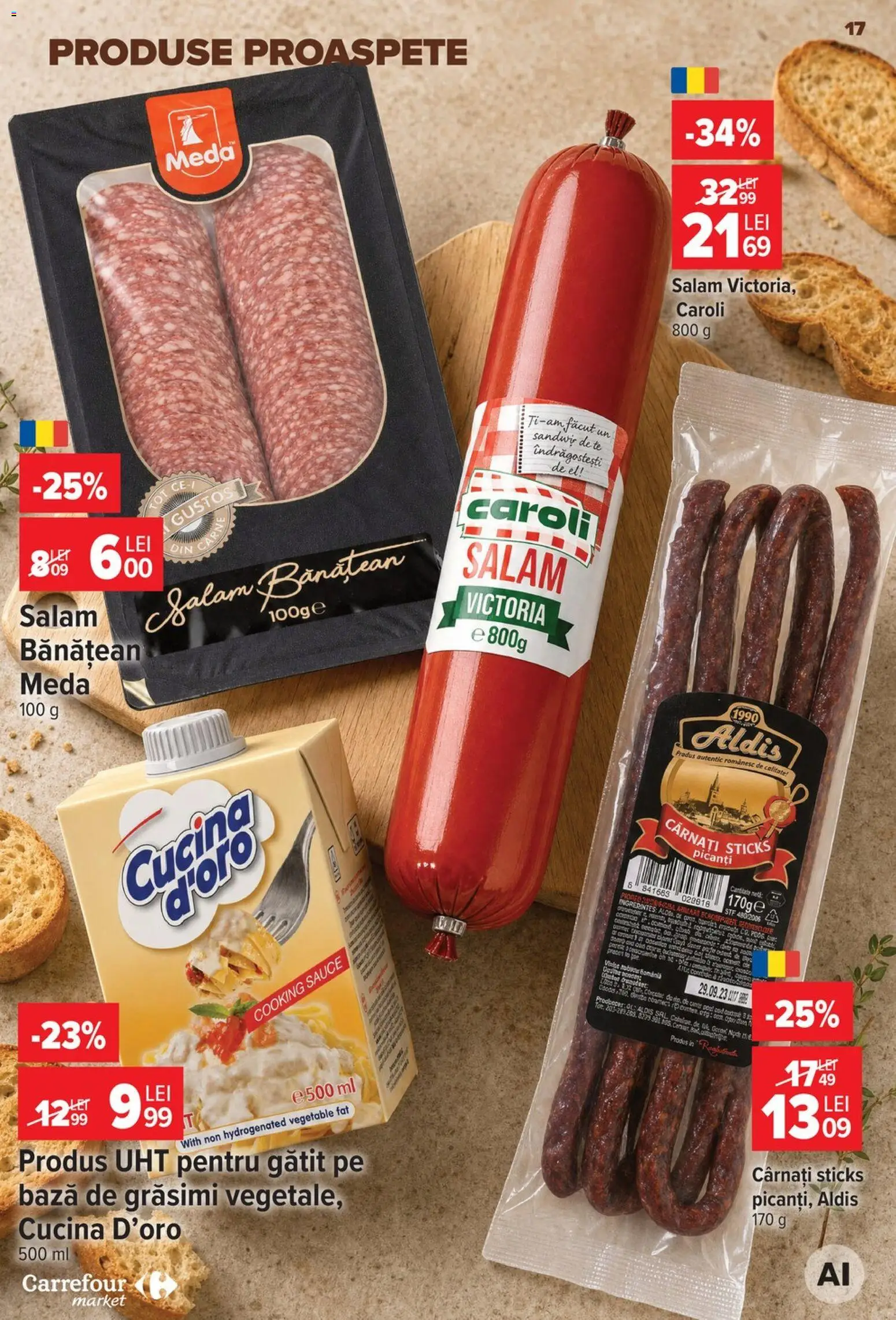 Noul catalog Carrefour – valabil de la 29.07.2026 | Pagină: 17 | Produse: Salam, Cârnați