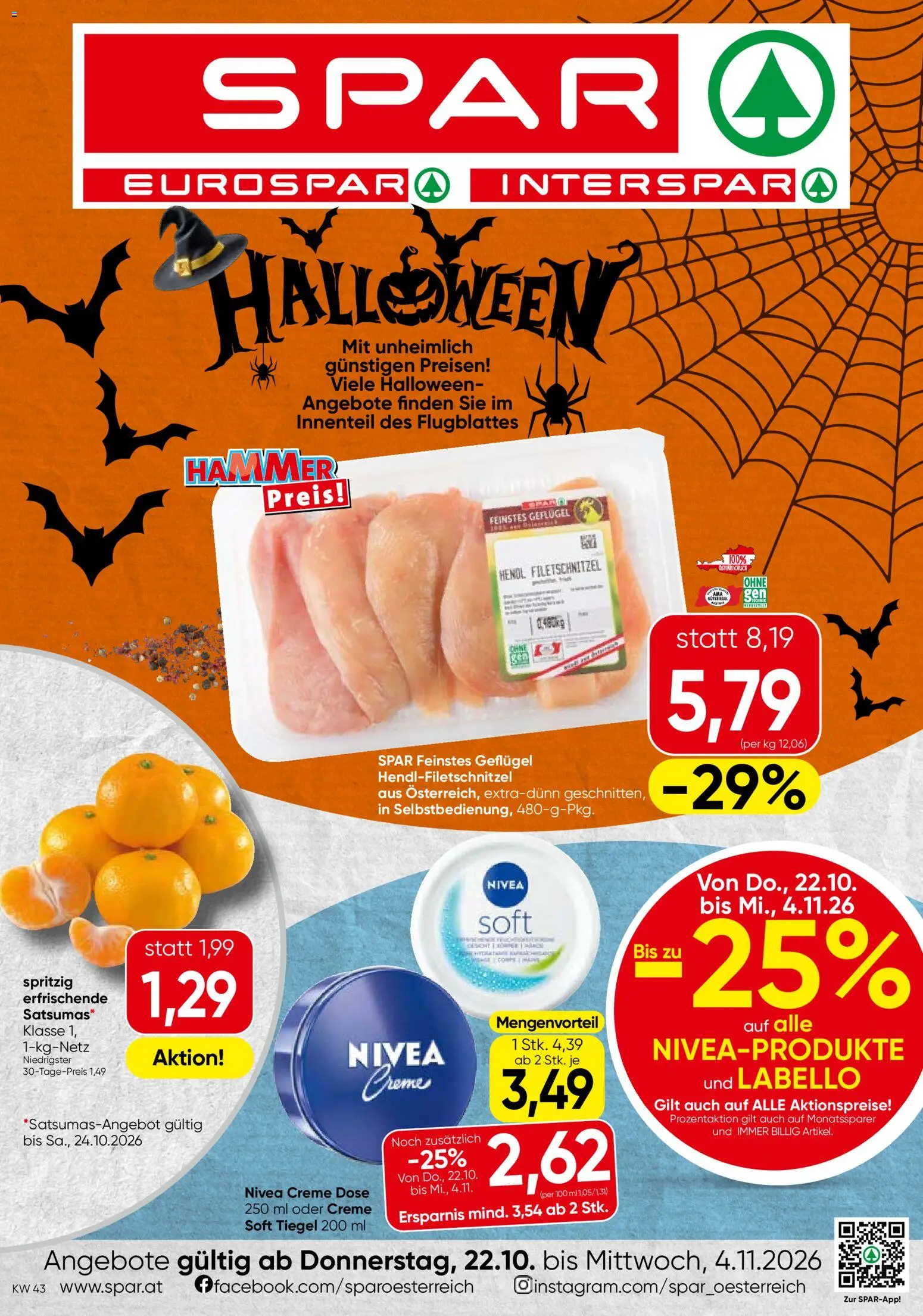 Spar Flugblatt gültig ab 22.10.2026 | Seite: 1