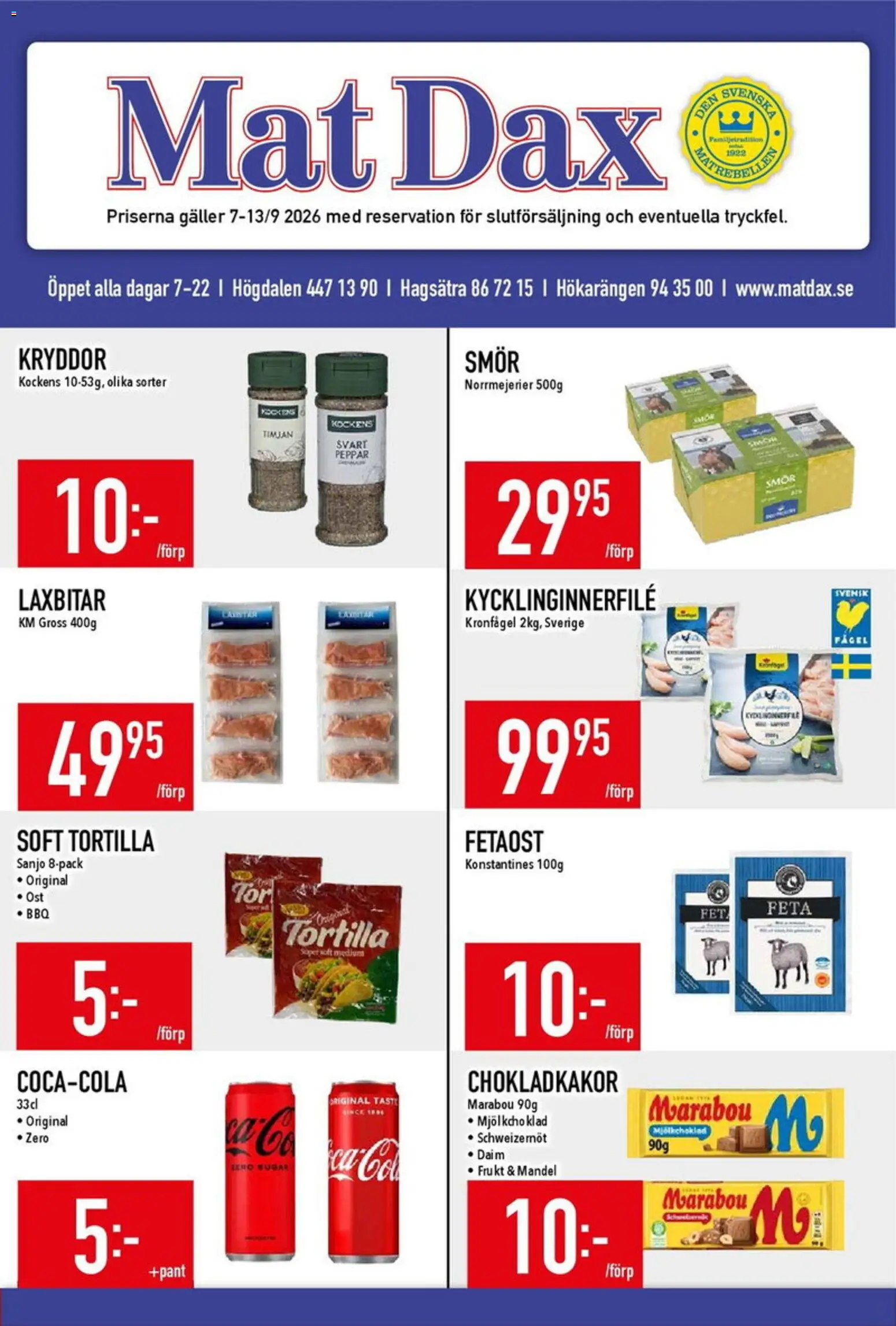 Matdax reklamblad aktuell från 07/09/2026 | Sida: 1