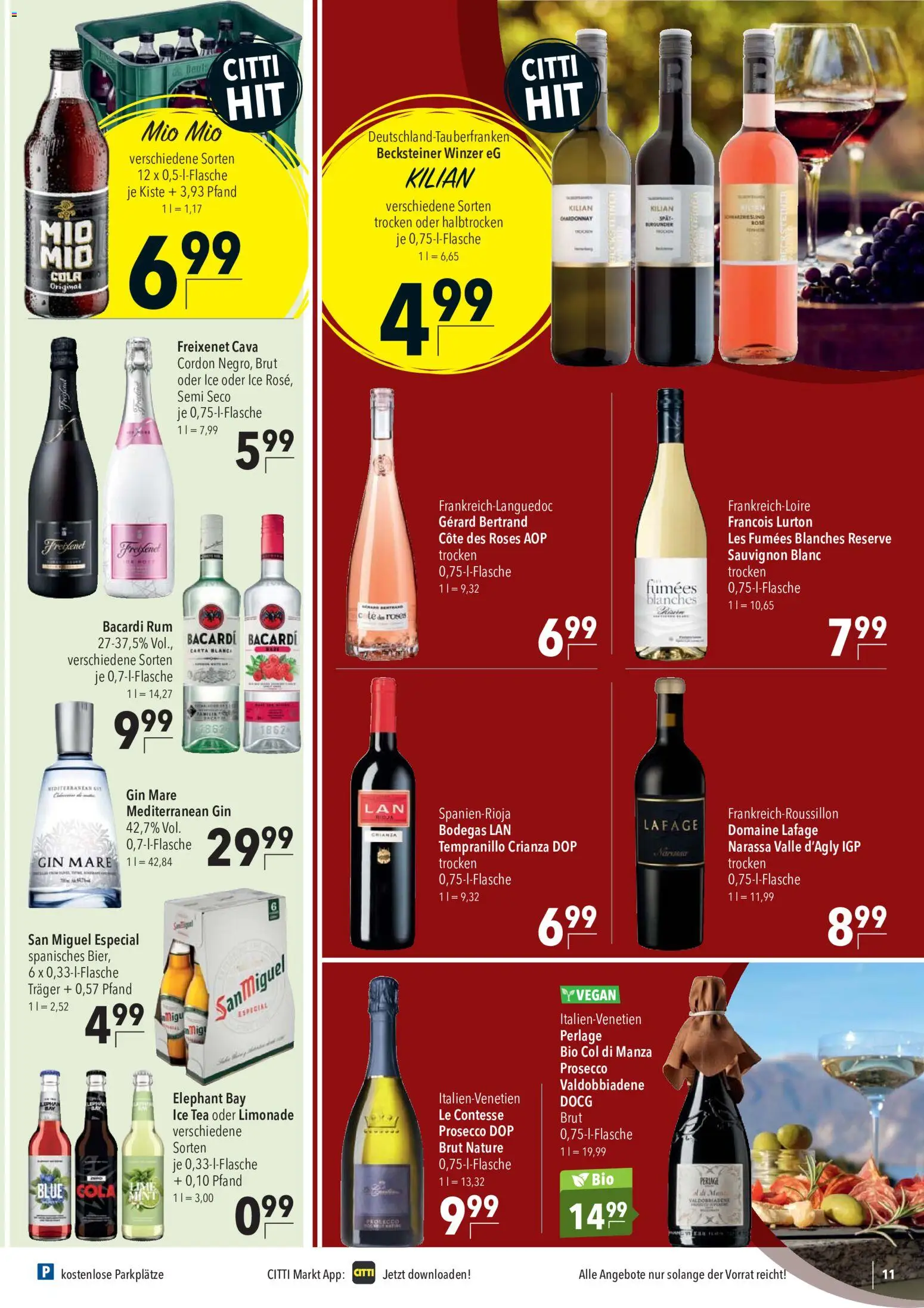 CITTI Markt Prospekt – gültig ab 15.07.2026 | Seite: 11 | Produkte: Cola, Freixenet, Limonade, Gin