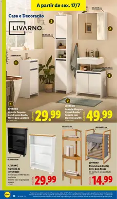 Pré-visualização LIVARNO Armário Pequeno para Casa de Banho/ Móvel para Lavatório, Armário pequeno para casa de banho/ móvel para lavatório válido de 13/07/2026 | Página: 18 | Produtos: Armário, Prateleira, Lavatório, Espelho