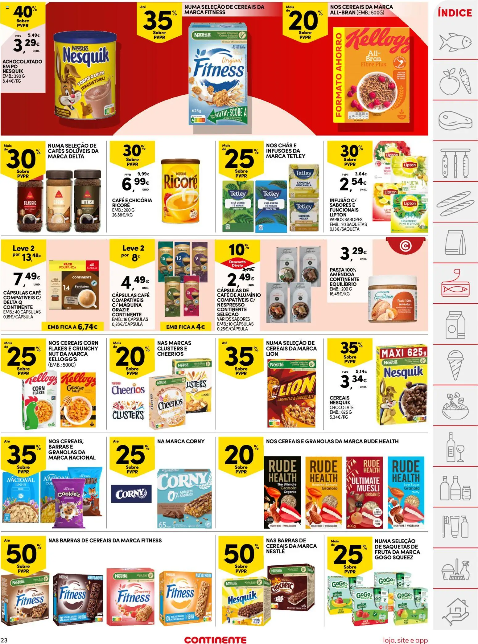 Continente folheto │ válido de 05.05.2026 | Página: 23 | Produtos: Pó, Cápsulas café, Chá, Creme