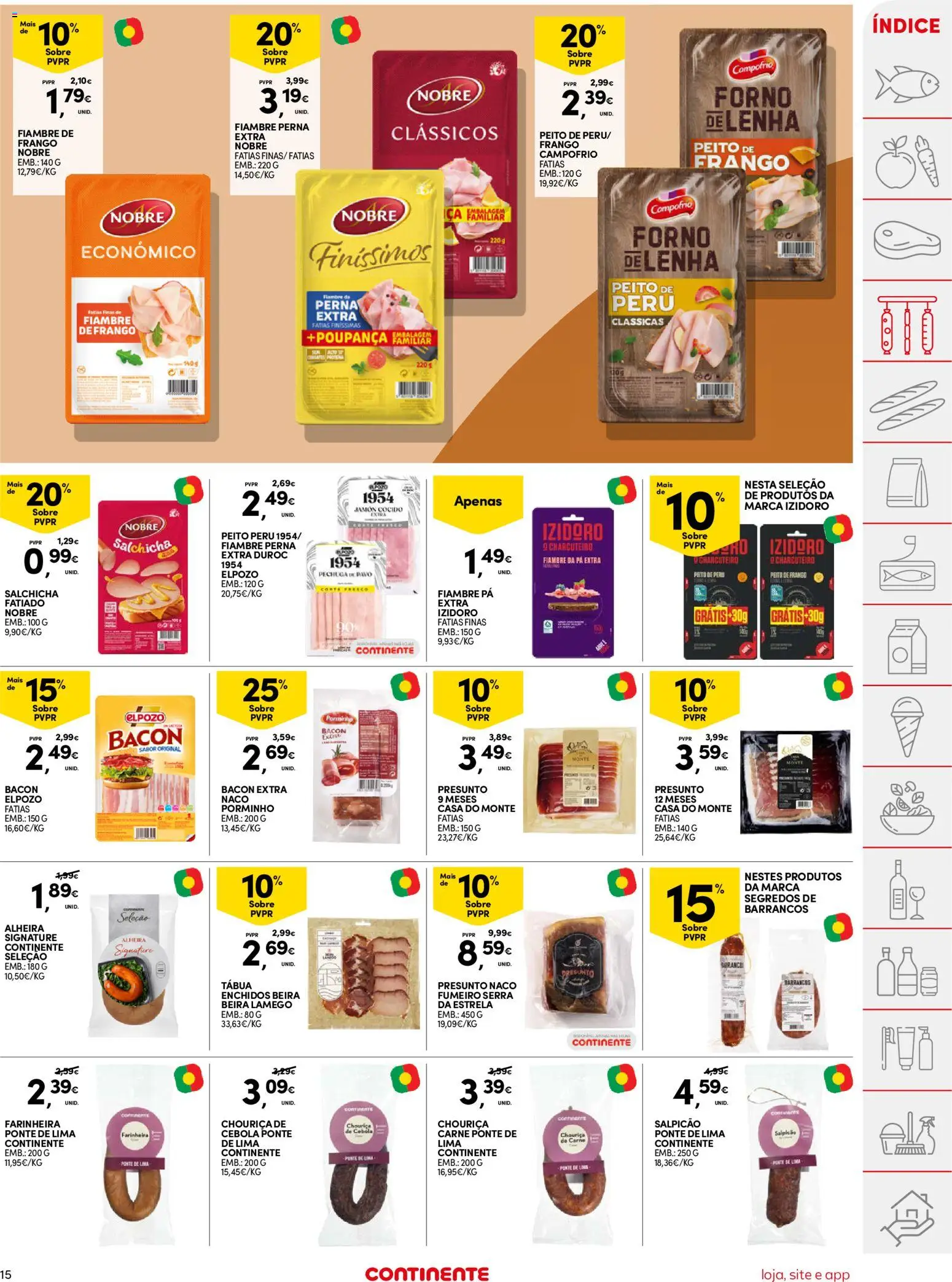 Continente folheto │ válido de 05.05.2026 | Página: 15 | Produtos: Peru, Cebola, Presunto, Carne