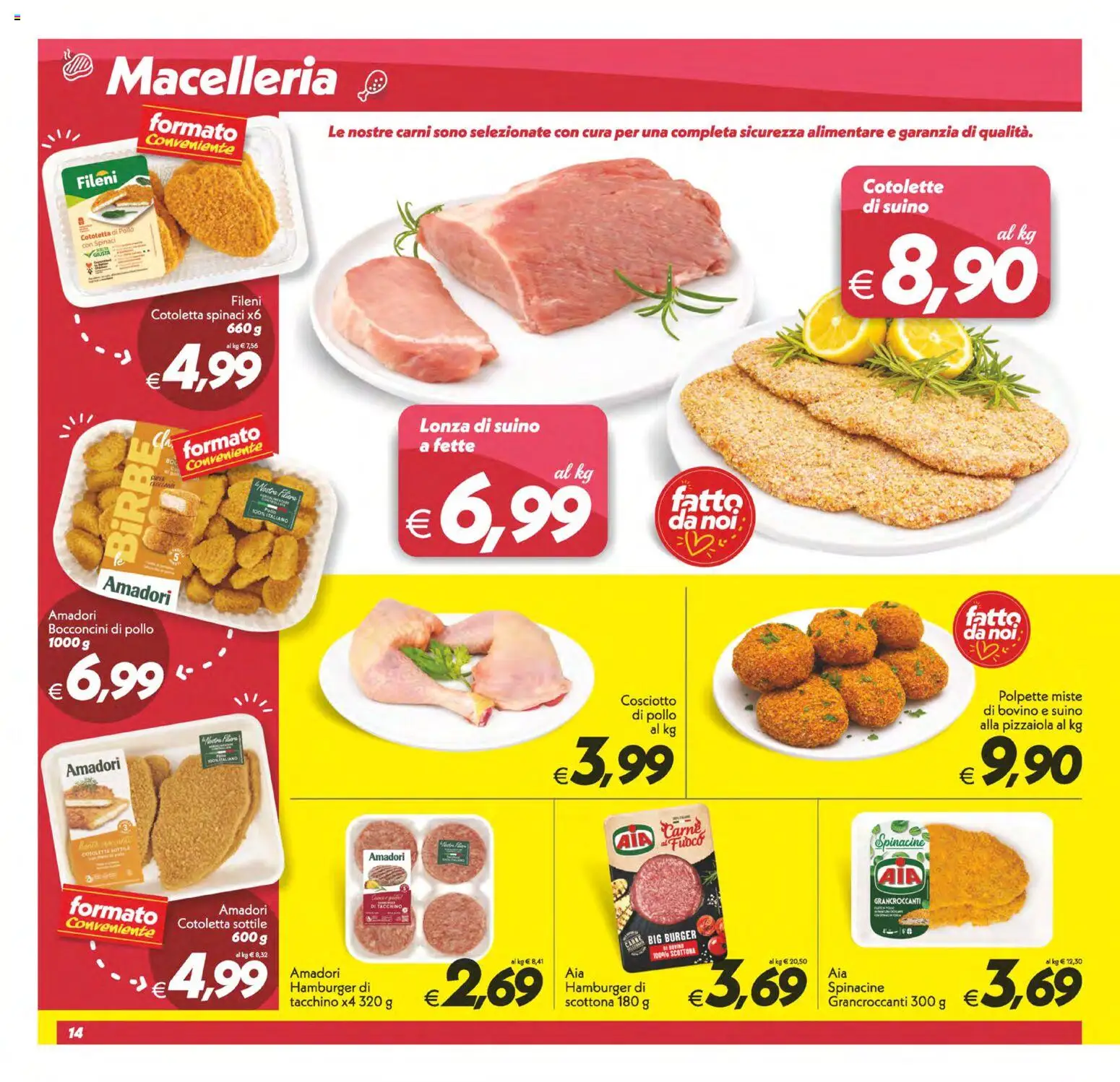 Volantino SuperConveniente del 28.04.2026 | Pagina: 14 | Prodotti: Pollo, Suino, Tacchino, Hamburger