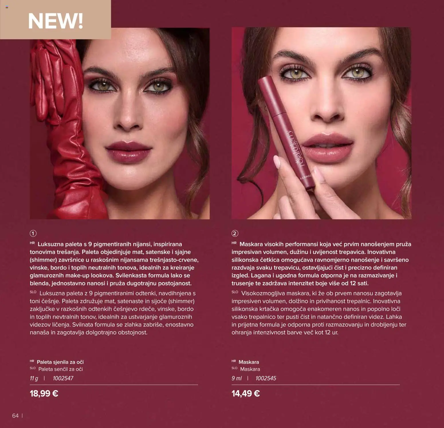 Farmasi katalog | vrijedi od 01.09.2026 | Stranica: 64 | Proizvodi: Paleta, Maskara