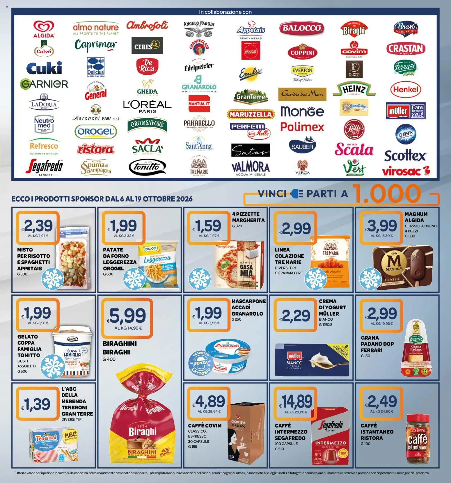 Volantino Ekom del 06/10/2026 | Pagina: 3 | Prodotti: Crema, Caffè, Scala, Acqua minerale