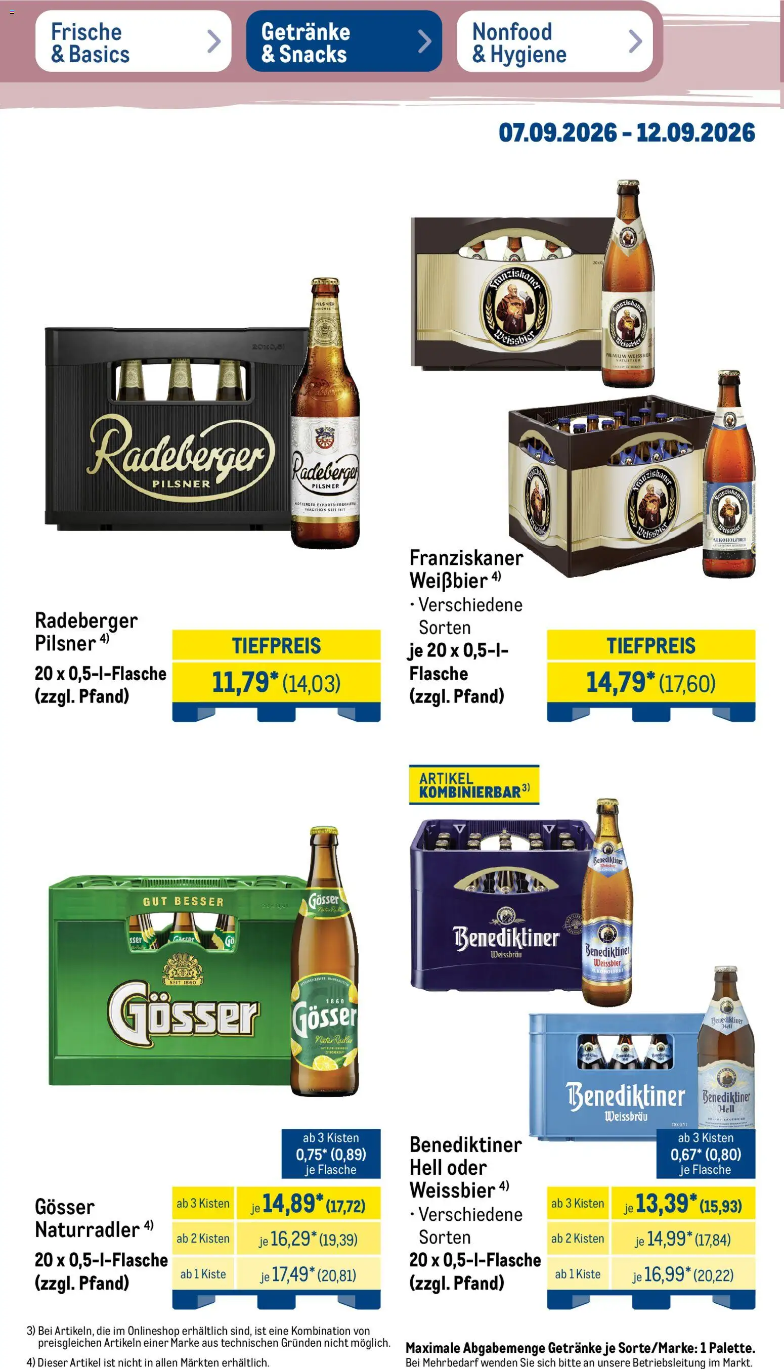 Metro Prospekt – gültig ab 07.09.2026 | Seite: 30 | Produkte: Franziskaner, Weißbier