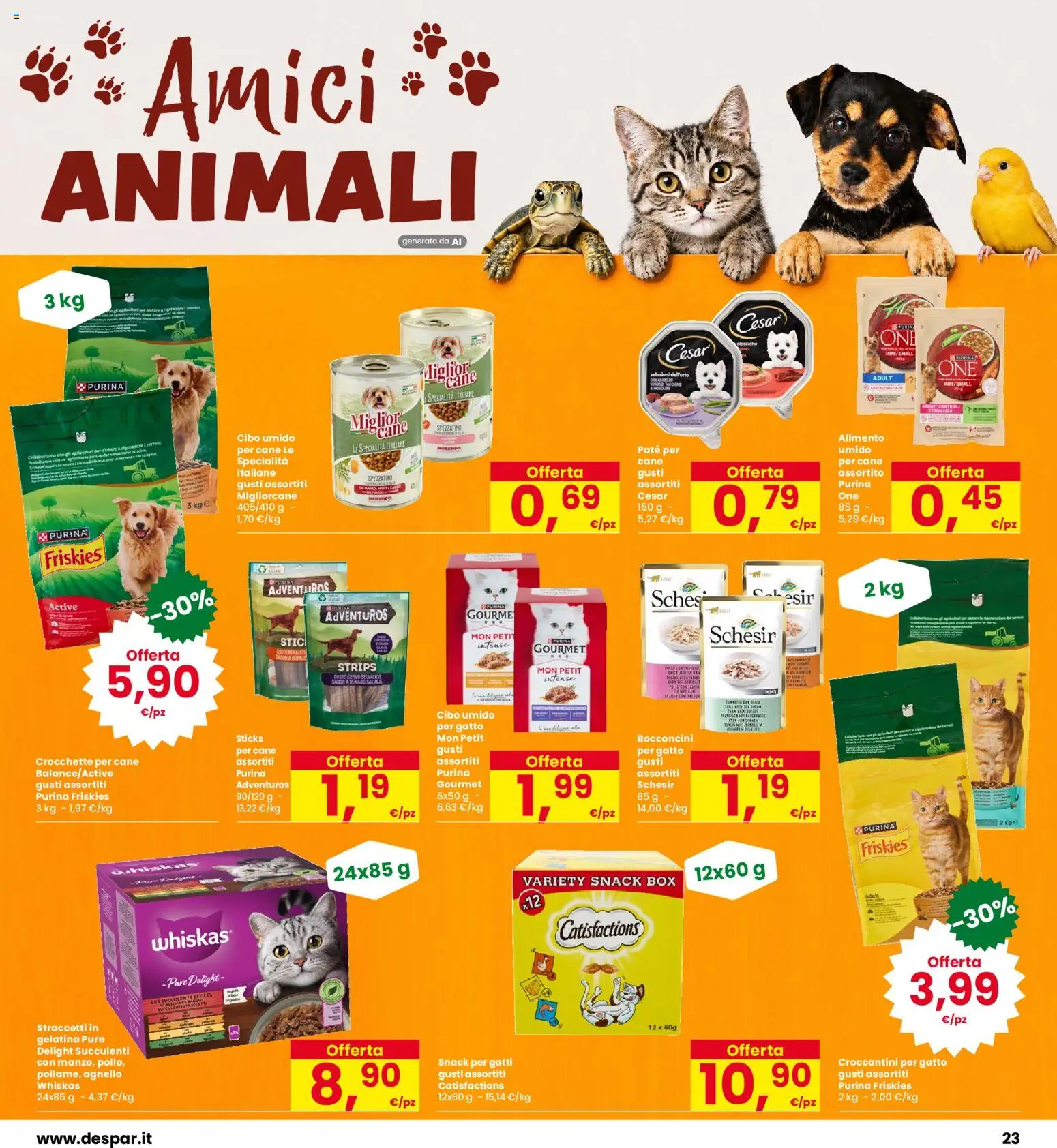 Volantino Interspar del 27/08/2026 | Pagina: 23 | Prodotti: Paté, Crocchette, Agnello, Specialità