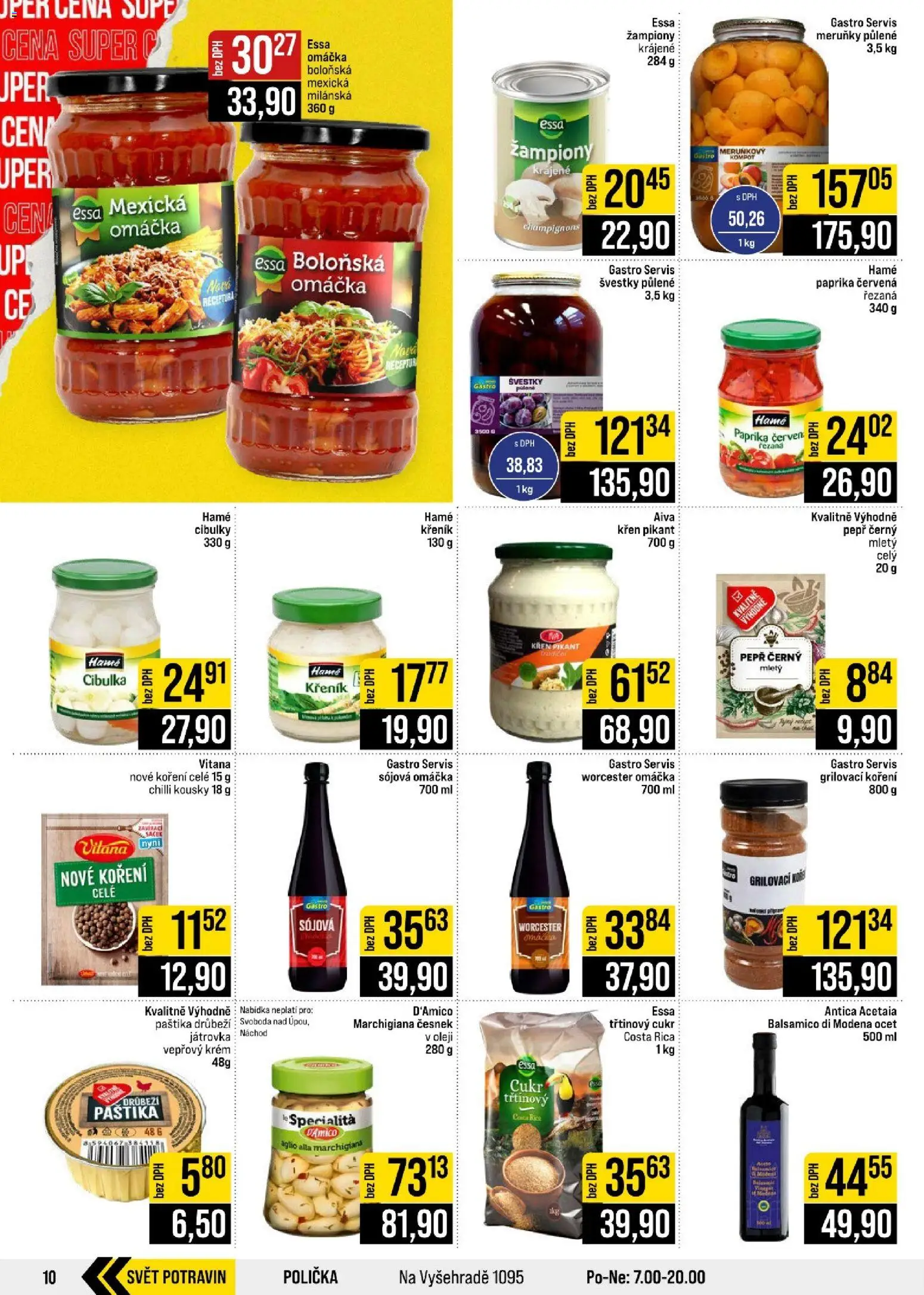 Jip leták - Cash & Carry od 12.08.2026 | Strana: 10 | Produkty: Žampiony, Švestky, Třtinový cukr, Cukr