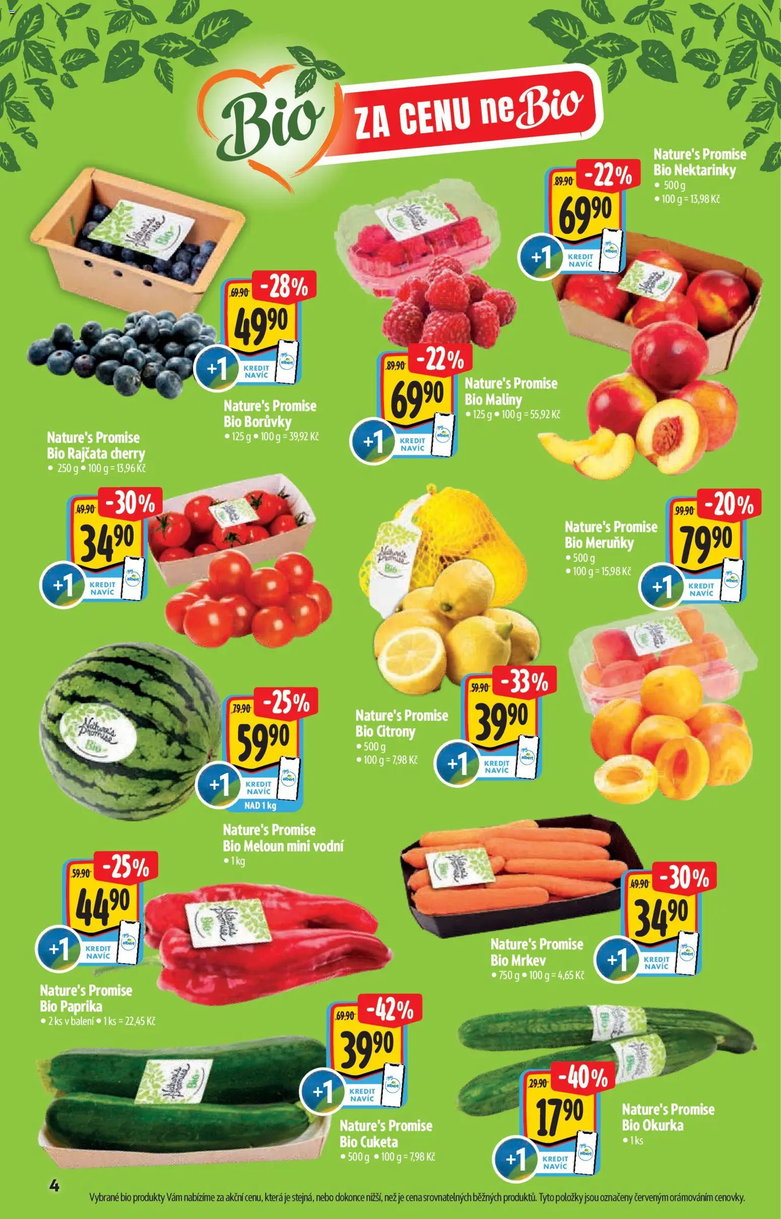 Albert katalog - Hypermarket - Bio od 13.05.2026 | Strana: 4 | Produkty: Rajčata, Borůvky, Paprika, Okurka