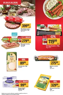 Maxi katalog - pregled Maxi kataloga - važi od 08.10.2026 | Strana: 16 | Proizvode: Margarin, Sir, Hot dog, Šunka