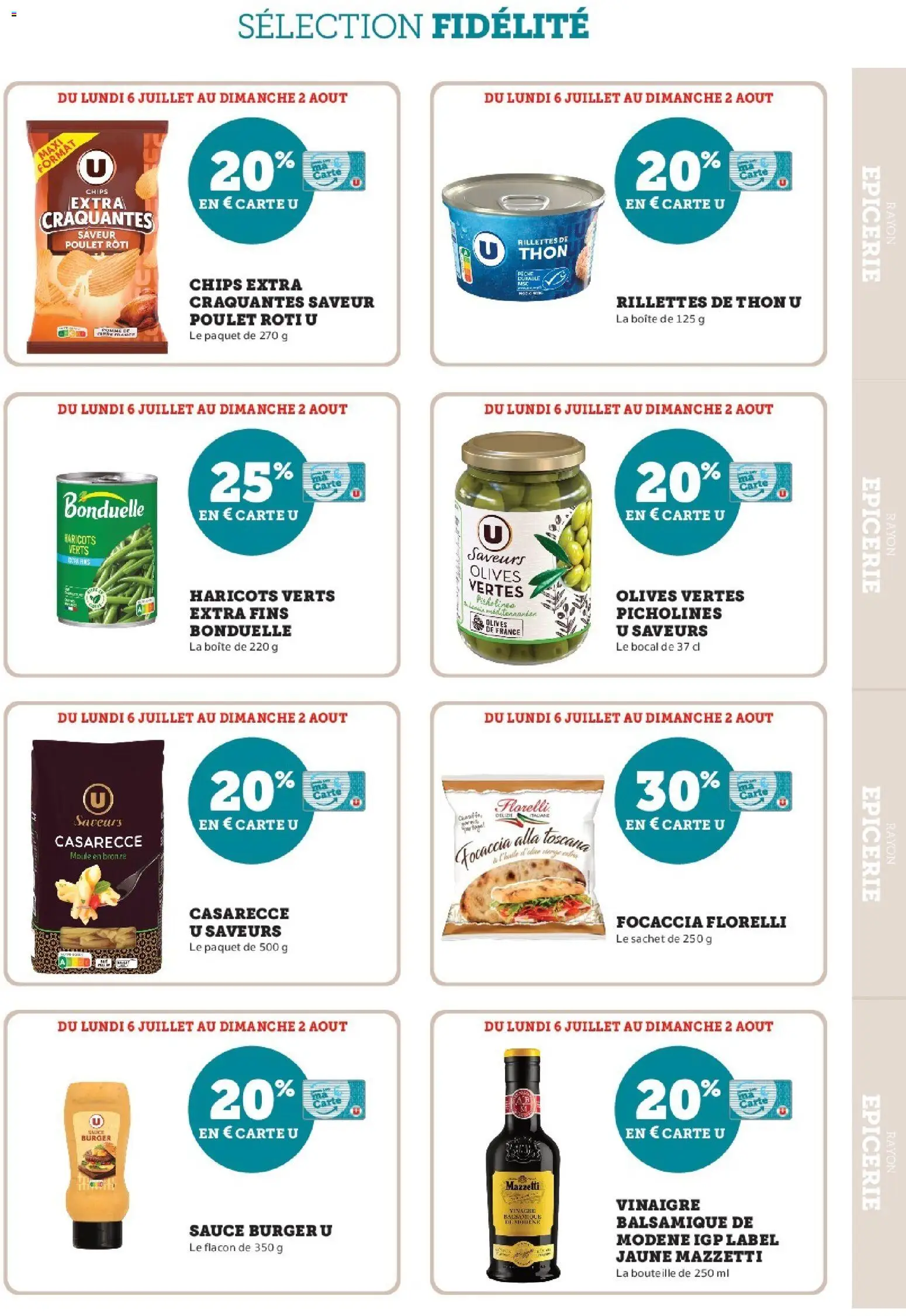 {H1} | Page: 23 | Produits: Olives, Haricots verts, Thon, Chips