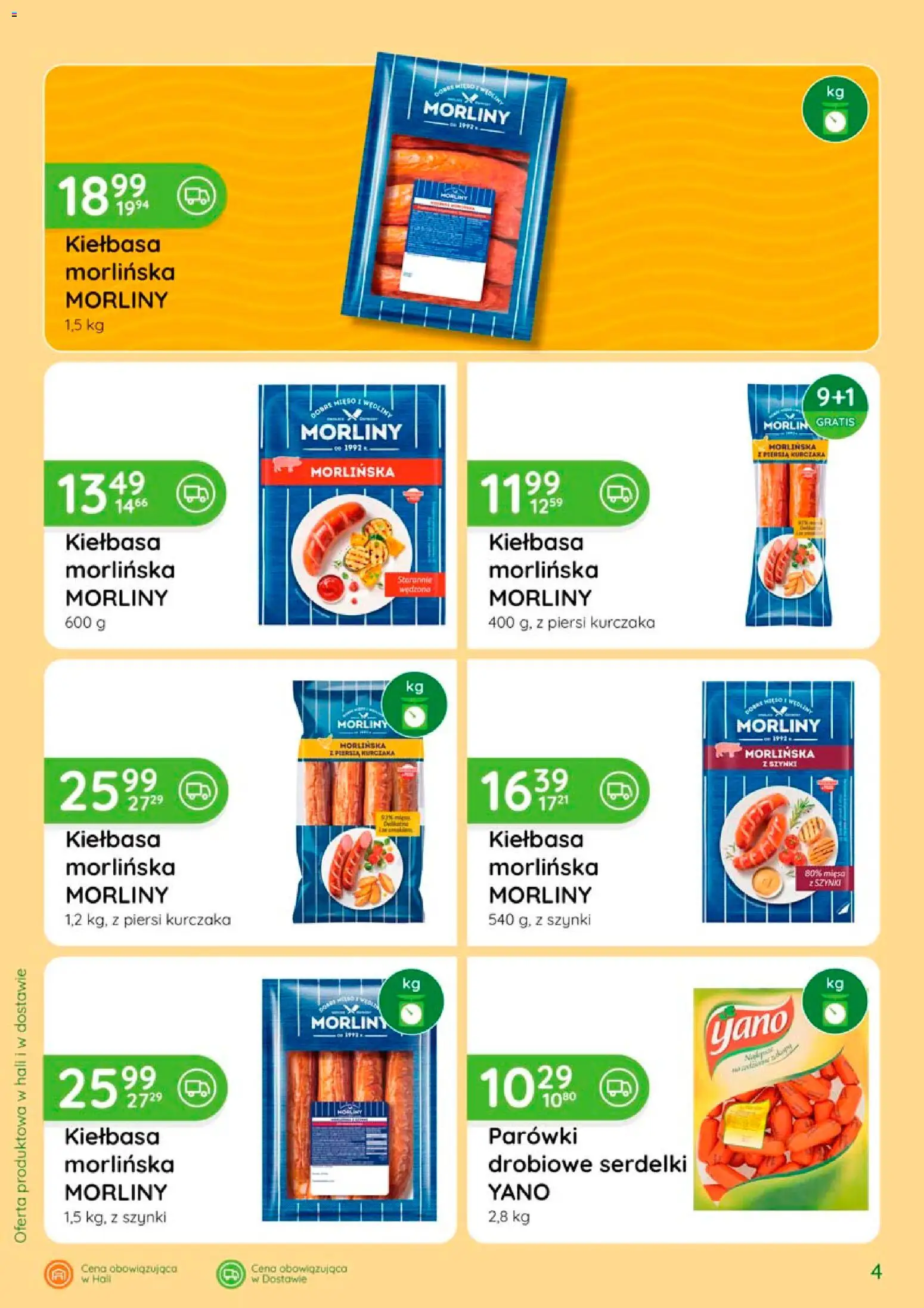 Eurocash gazetka - Katalog Wędlin od 06.08.2026 | Strona: 4 | Produkty: Kiełbasa, Piersi, Parówki