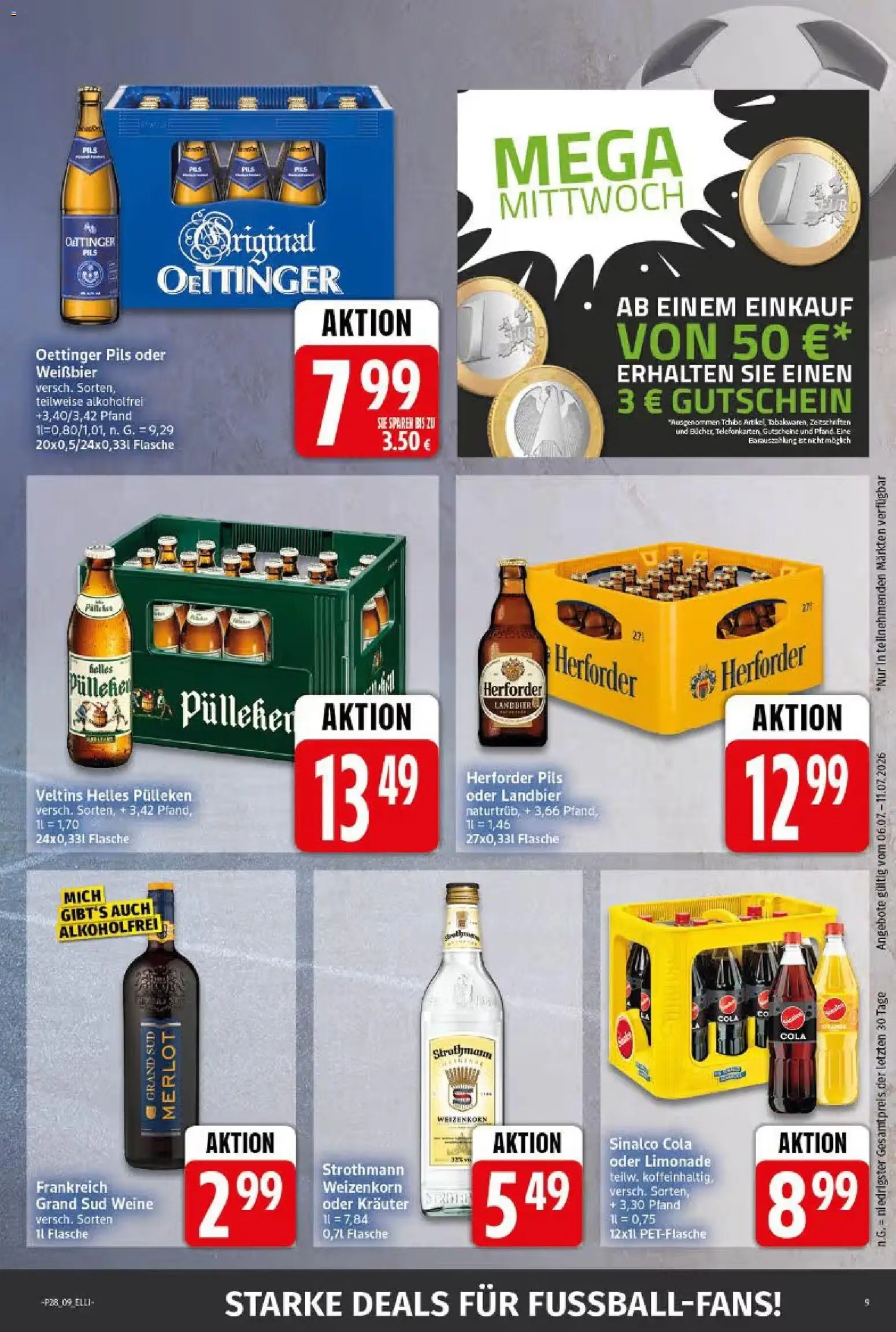 Elli Markt Prospekt Langenberg – gültig ab 06.07.2026 | Seite: 9 | Produkte: Merlot, Limonade, Oettinger, Grand sud