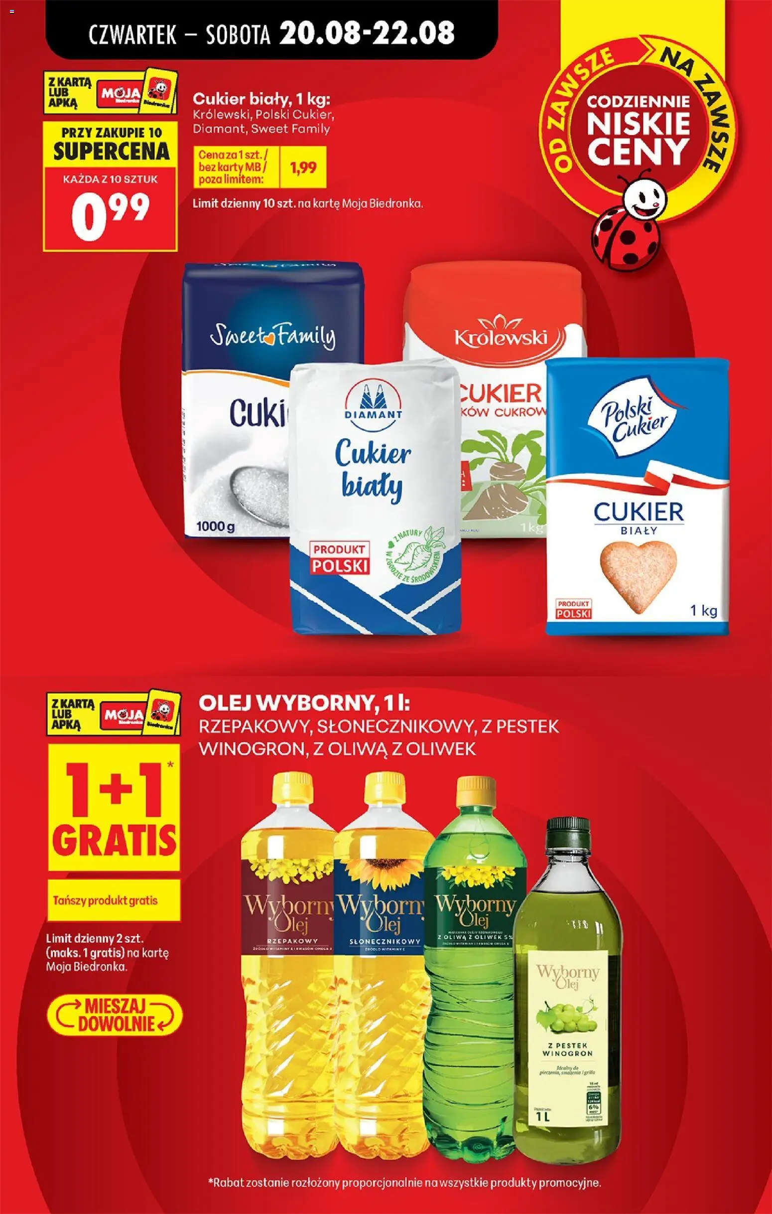 Biedronka Polsko leták - Codziennie niskie ceny od 20.08.2026 | Strana: 13 | Produkty: Olej, Omega, Karty