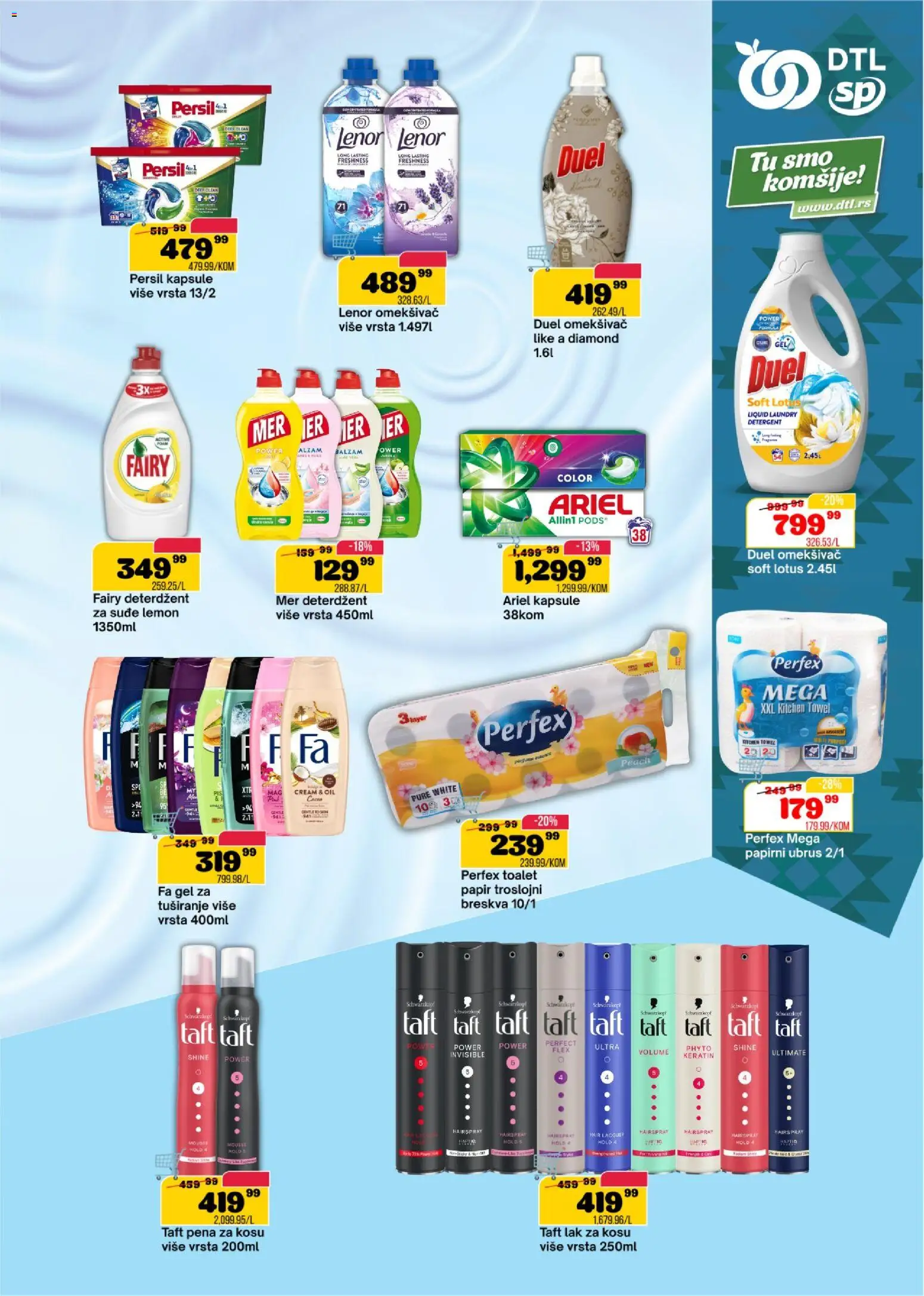 Senta Promet katalog - važi od 21.10.2026 | Strana: 15 | Proizvode: Ariel, Ubrus, Lak za kosu, Persil